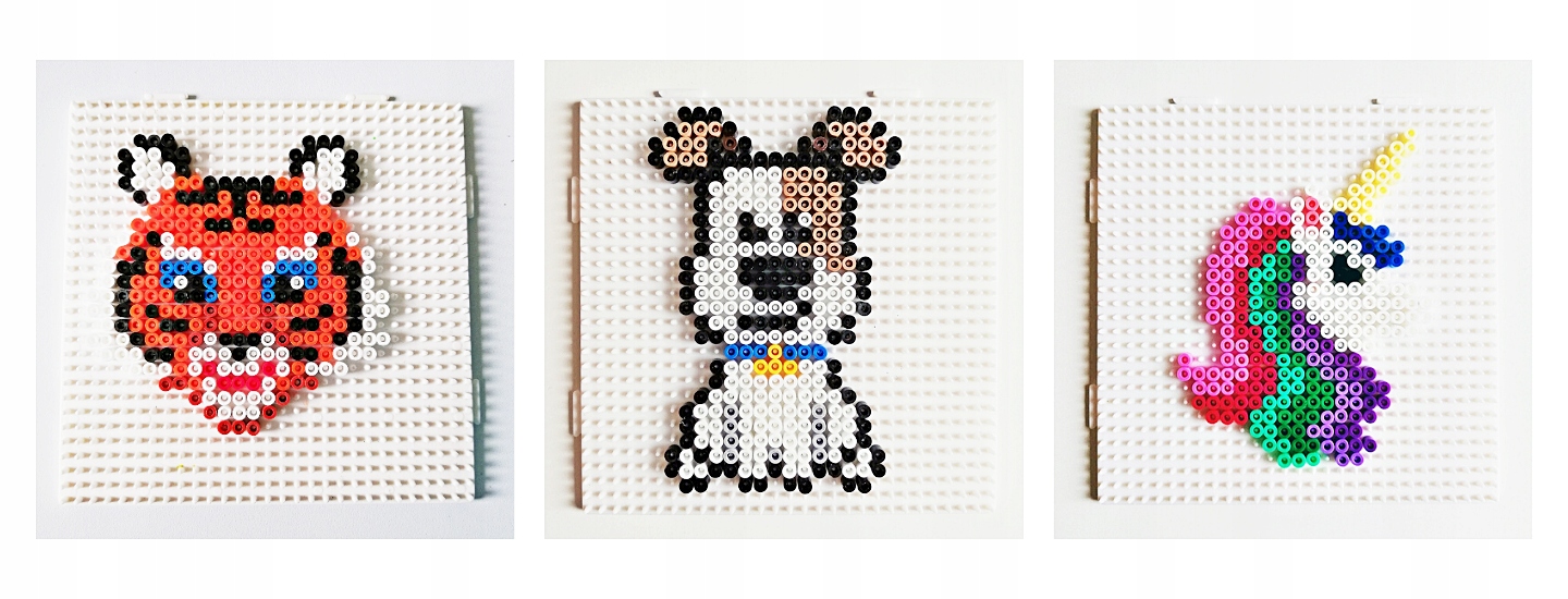 Duży kwadrat x4 koraliki do prasowania zestaw form Bohater brak