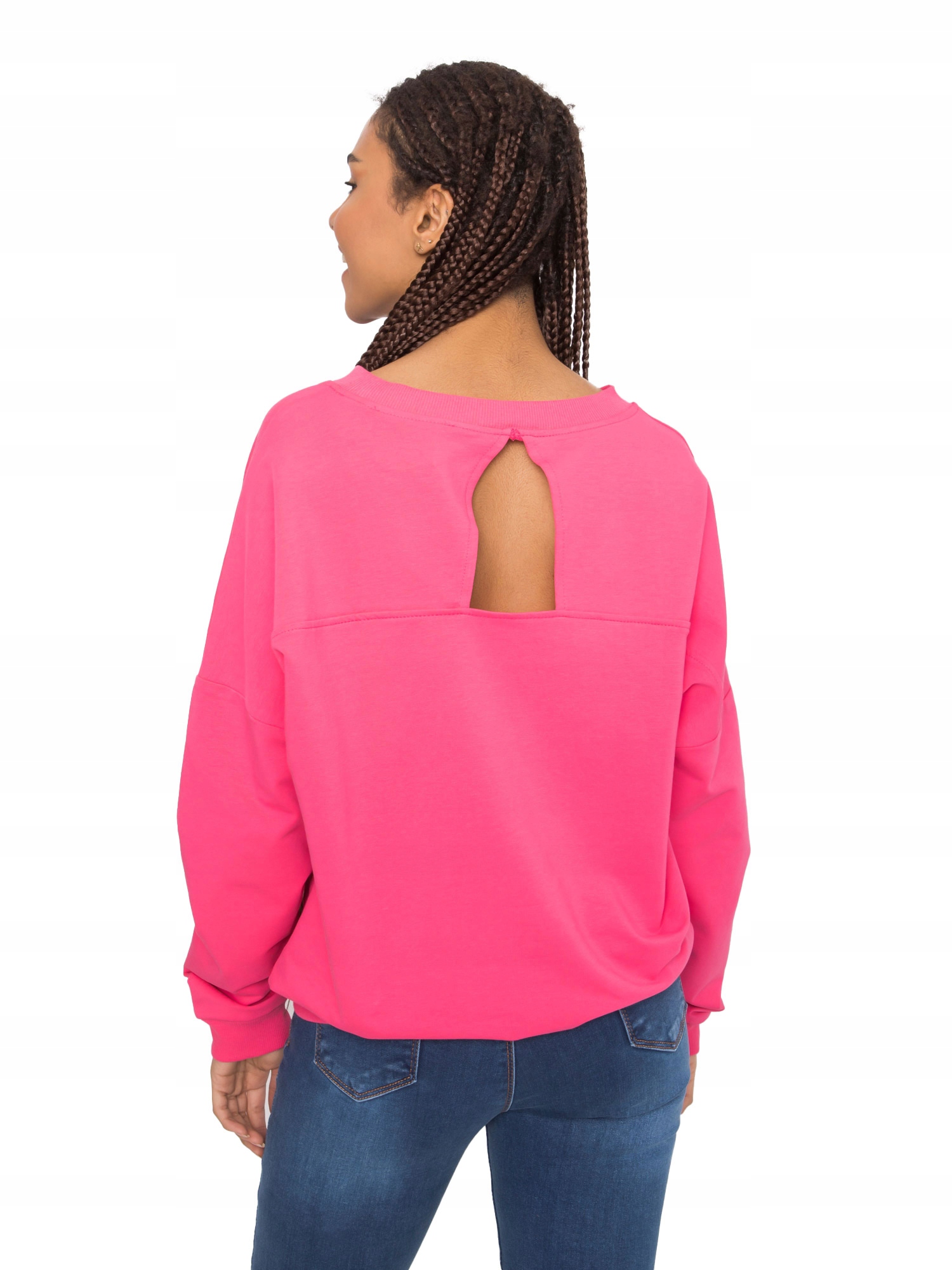 

Wygodna bawełniana Bluza Damska wycięte plecy - XL
