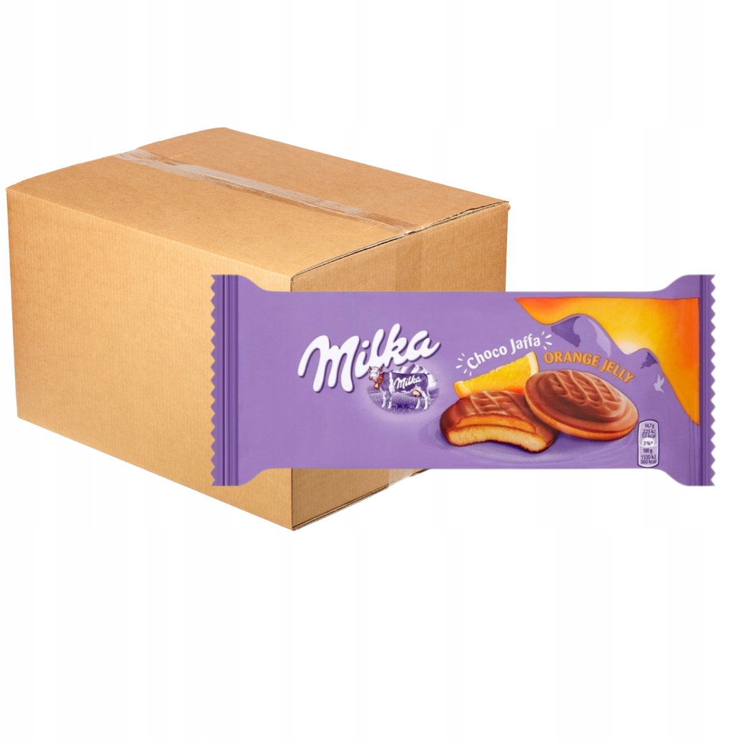 Levně Milka Choco Jaffa Piškoty s želé a pomerančovou příchutí 147 g x 24 ks