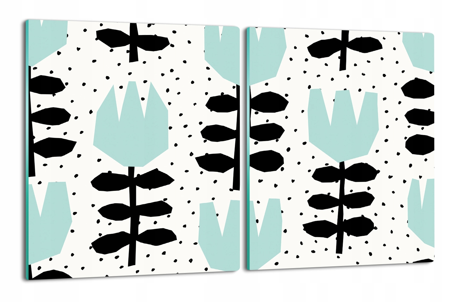 tisková krytka splashback 2x 40x52 Abstrakce květiny