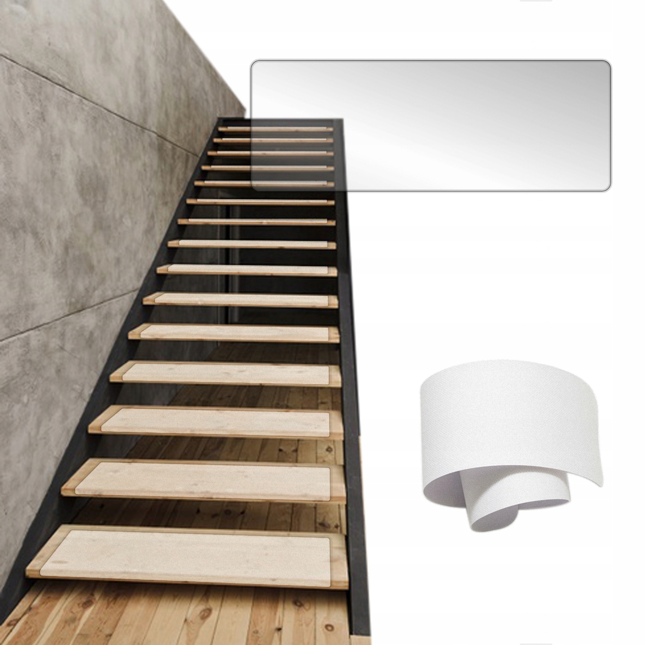 

Przezroczysta nakładka antypoślizgowa schody 20x60