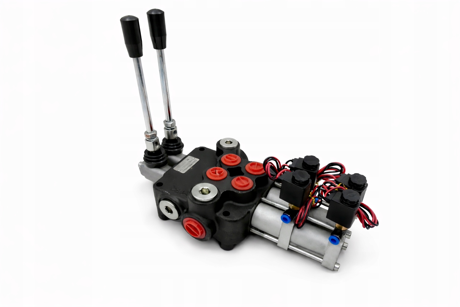 Hydraulický Rozdělovač 2 Sekce 80L Pneumaticky Ovládaný 2 Sekce 24V