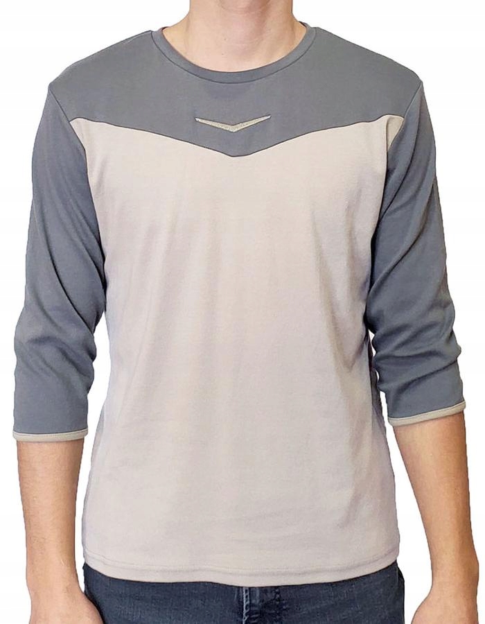 

Beżowo szara koszulka rękaw 3/4 Spear Apparel XL