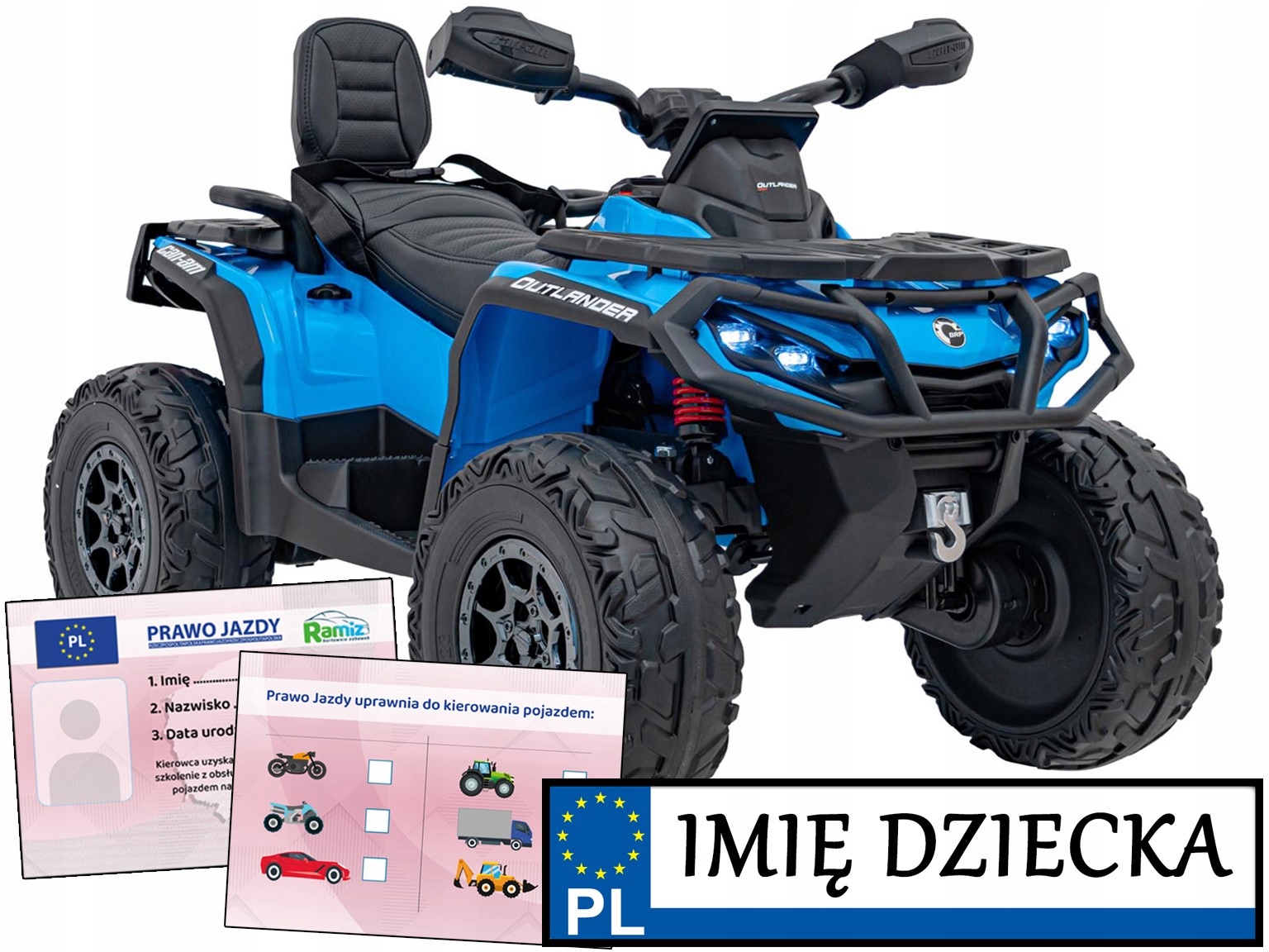 elektryczny Quad Na Akumulator dla dzieci Can Am Outlander Atv mocny silnik