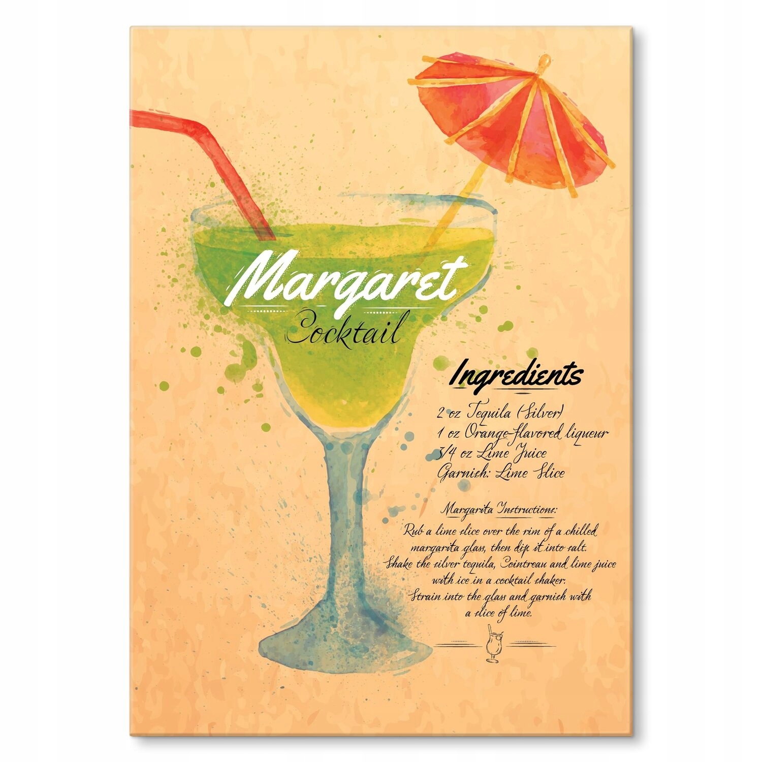 Kovový plakát Drink Margaret Dárek 42 x 59 cm