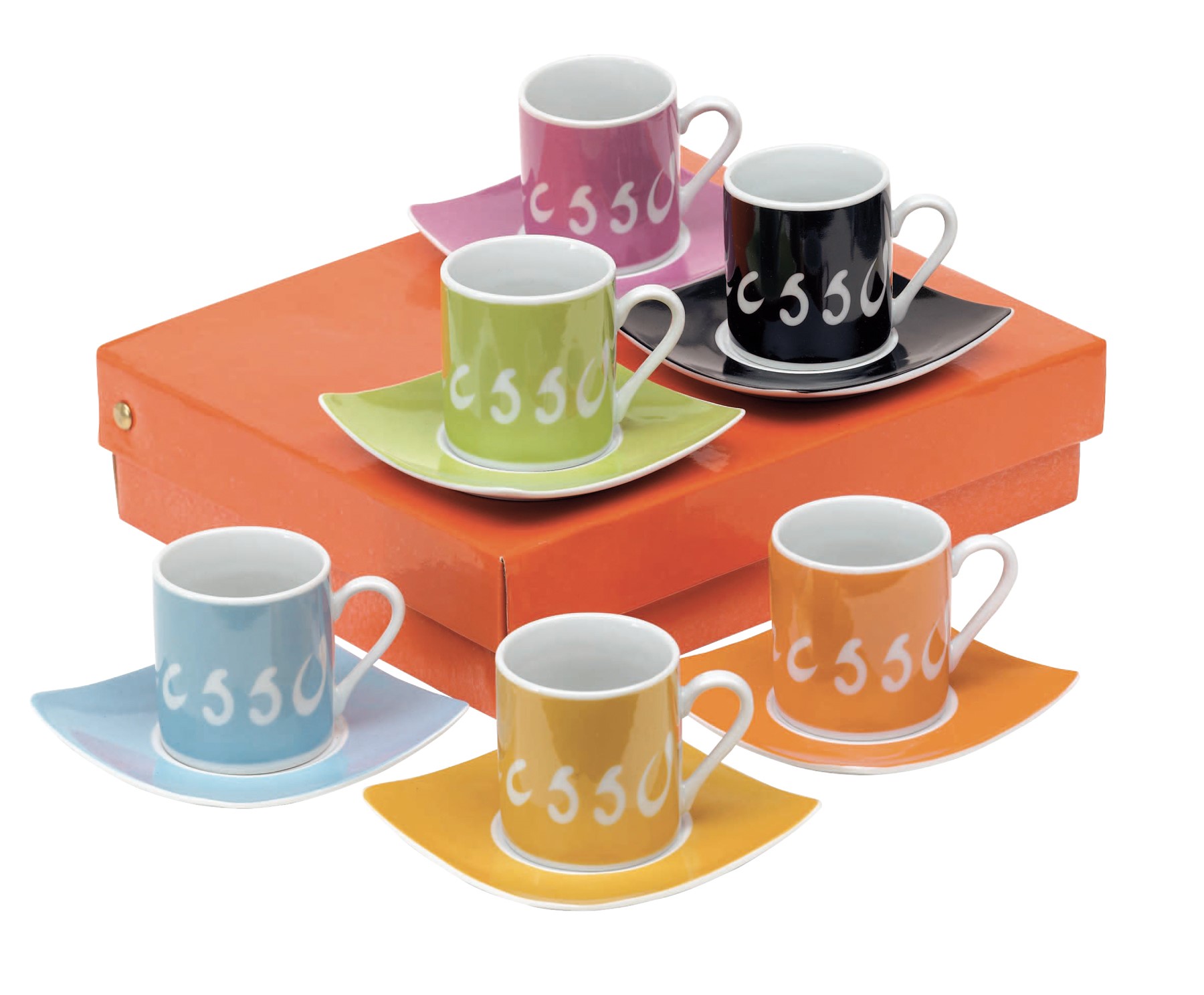 

Zestaw filiżanek z porcelany do kawy espresso