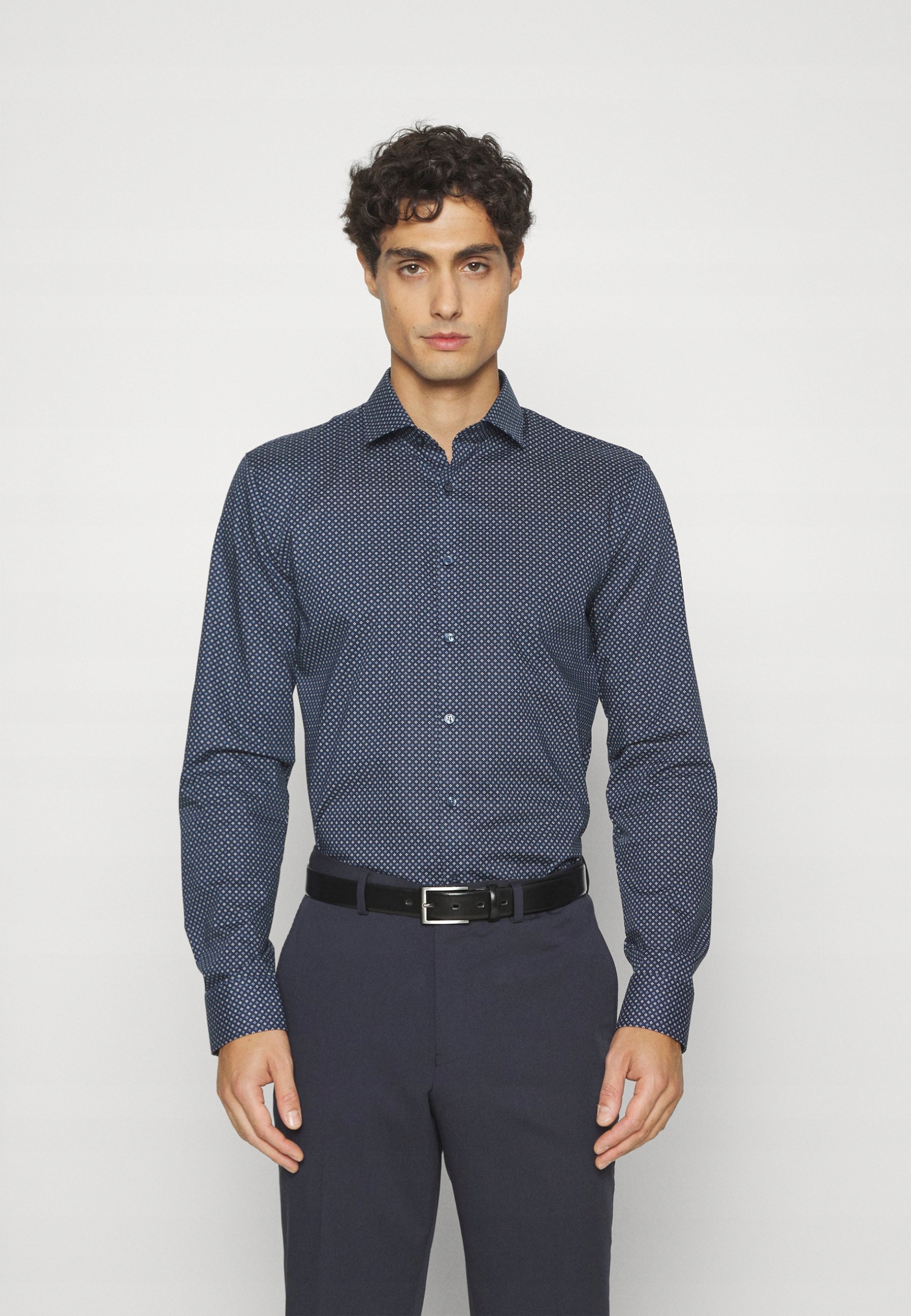 Modrá body fit košile Olymp 40