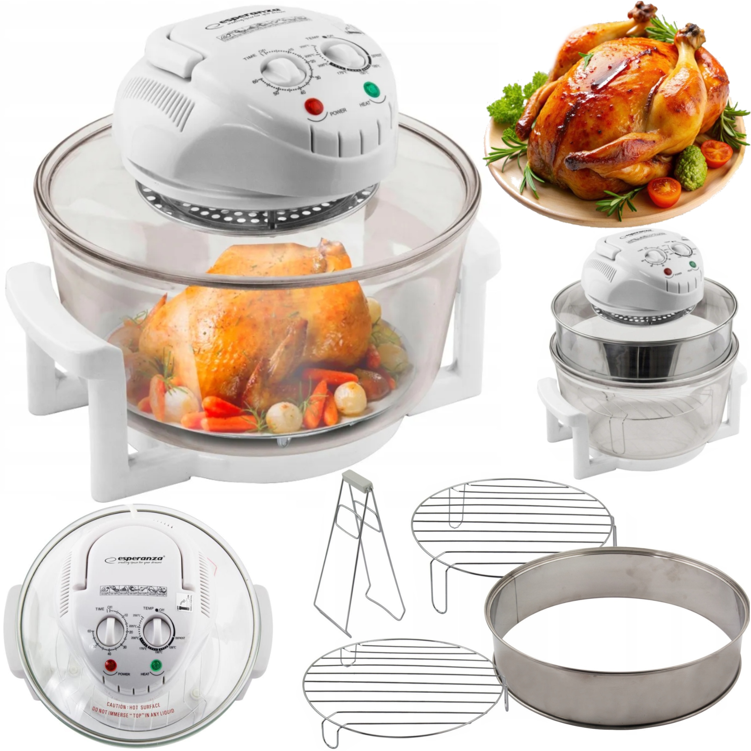 Parný Hrniec Halogénový 1400 W, Kompletná Univerzálna Sada