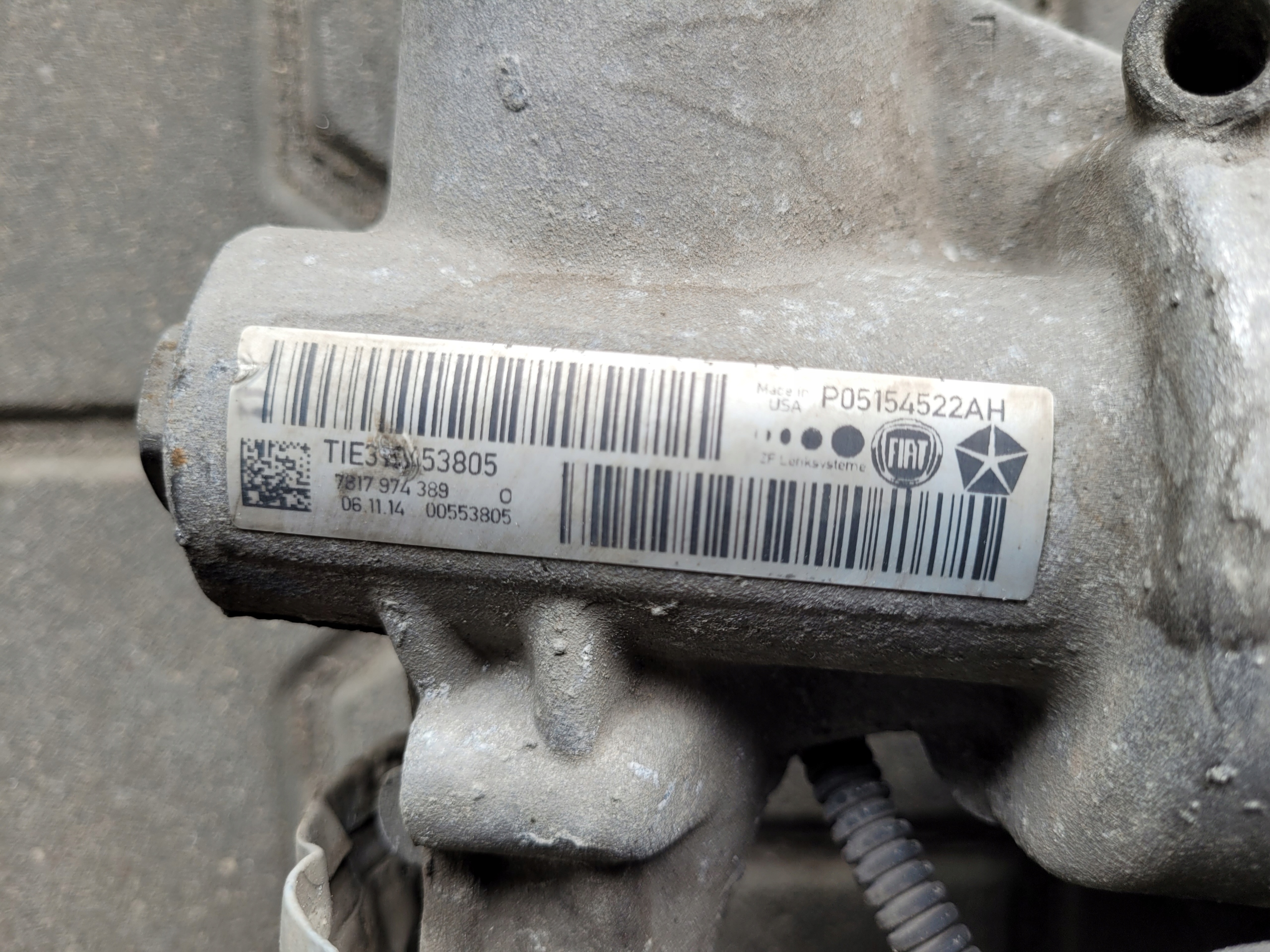 control ANGLIK UK STEERING RACK P05154522AH JEEP CHEROKEE KL 2.0 CRD