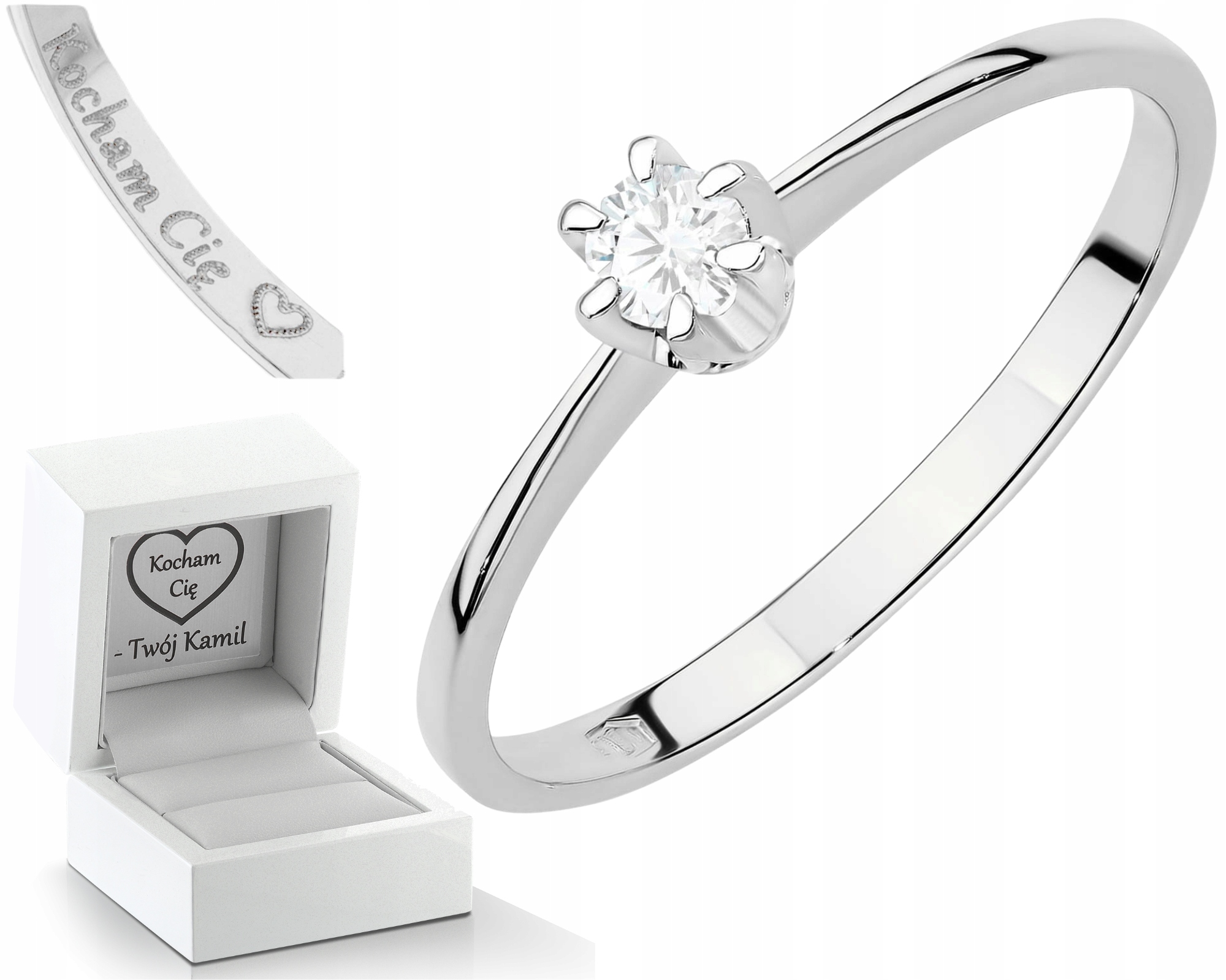 Minimalistický Prstýnek S Diamantem Lab Zlato 14K Drť 585