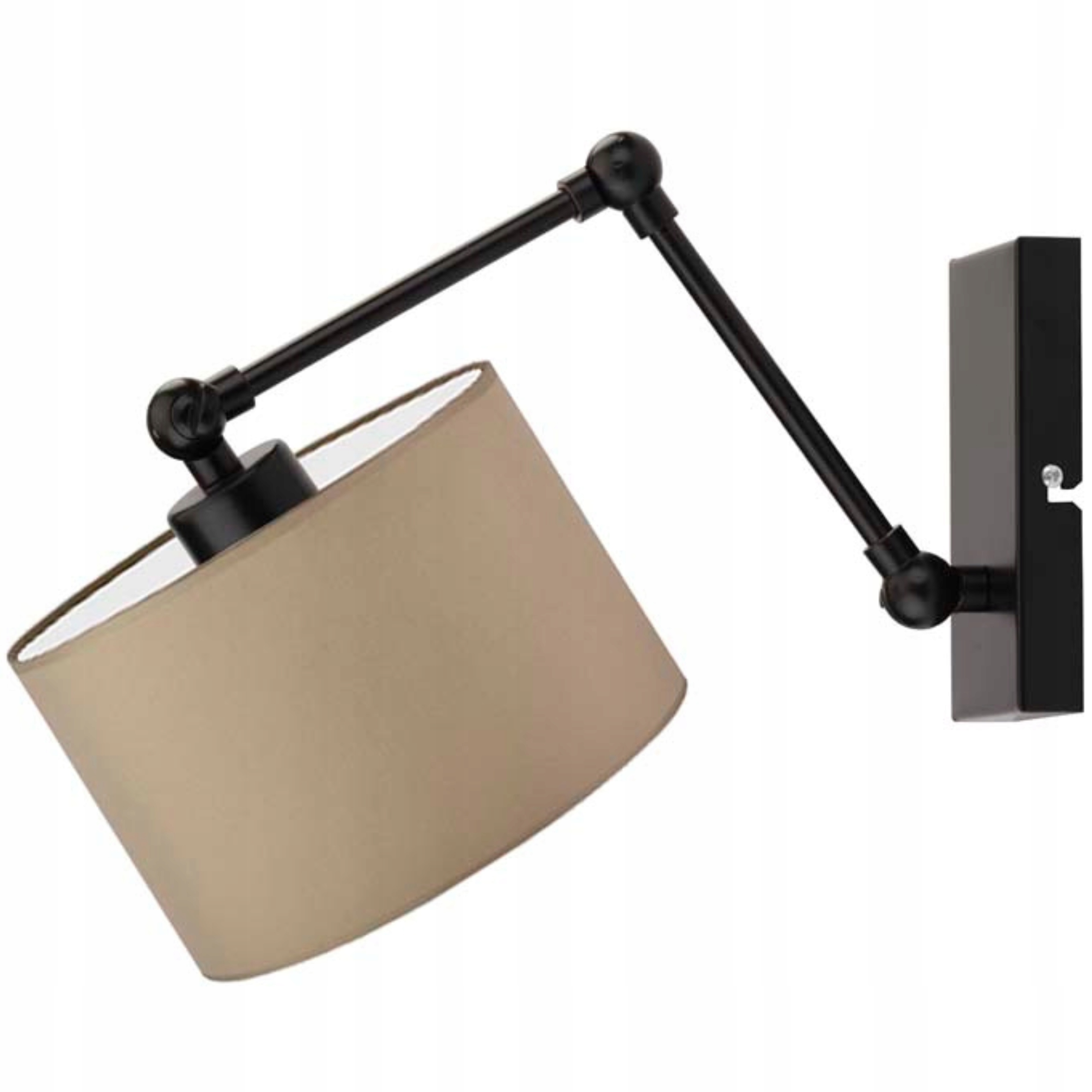 Kinkiet ścienny lampa na ścianę regulowana beżowy abażur Led E27 Soul