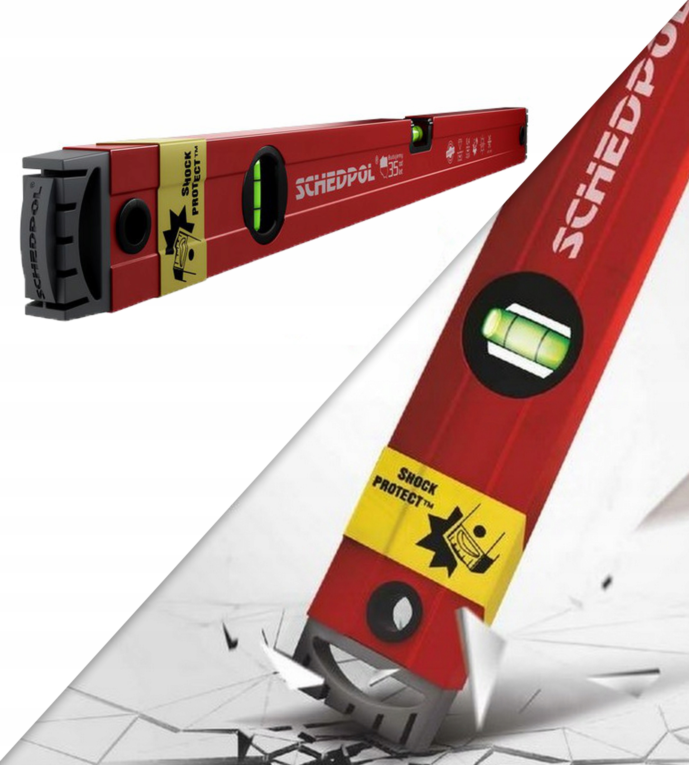 

Poziomnica Schedpol Shock Protect Pion/poziom 40CM