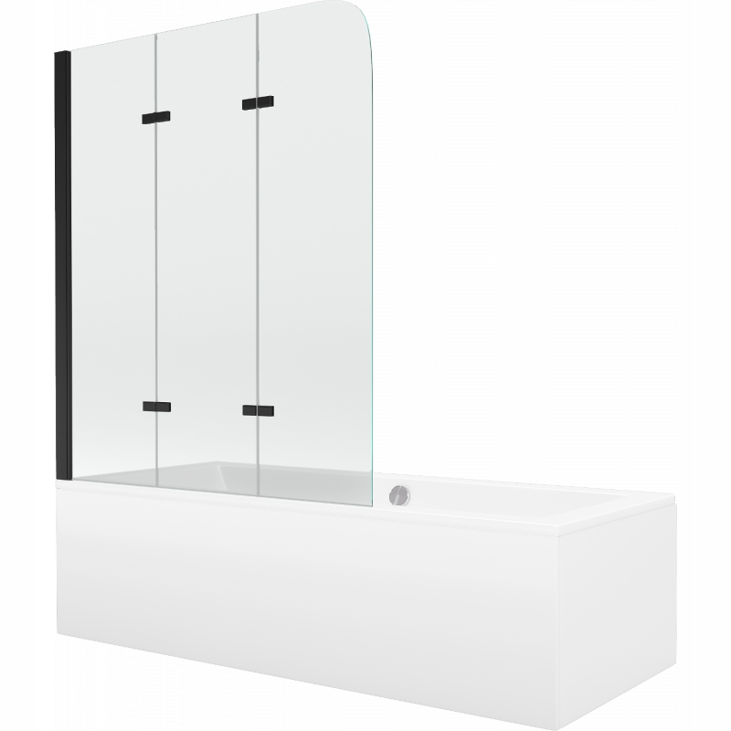 Mexen Cube obdélníková vana 170 x 80 cm s zástěna