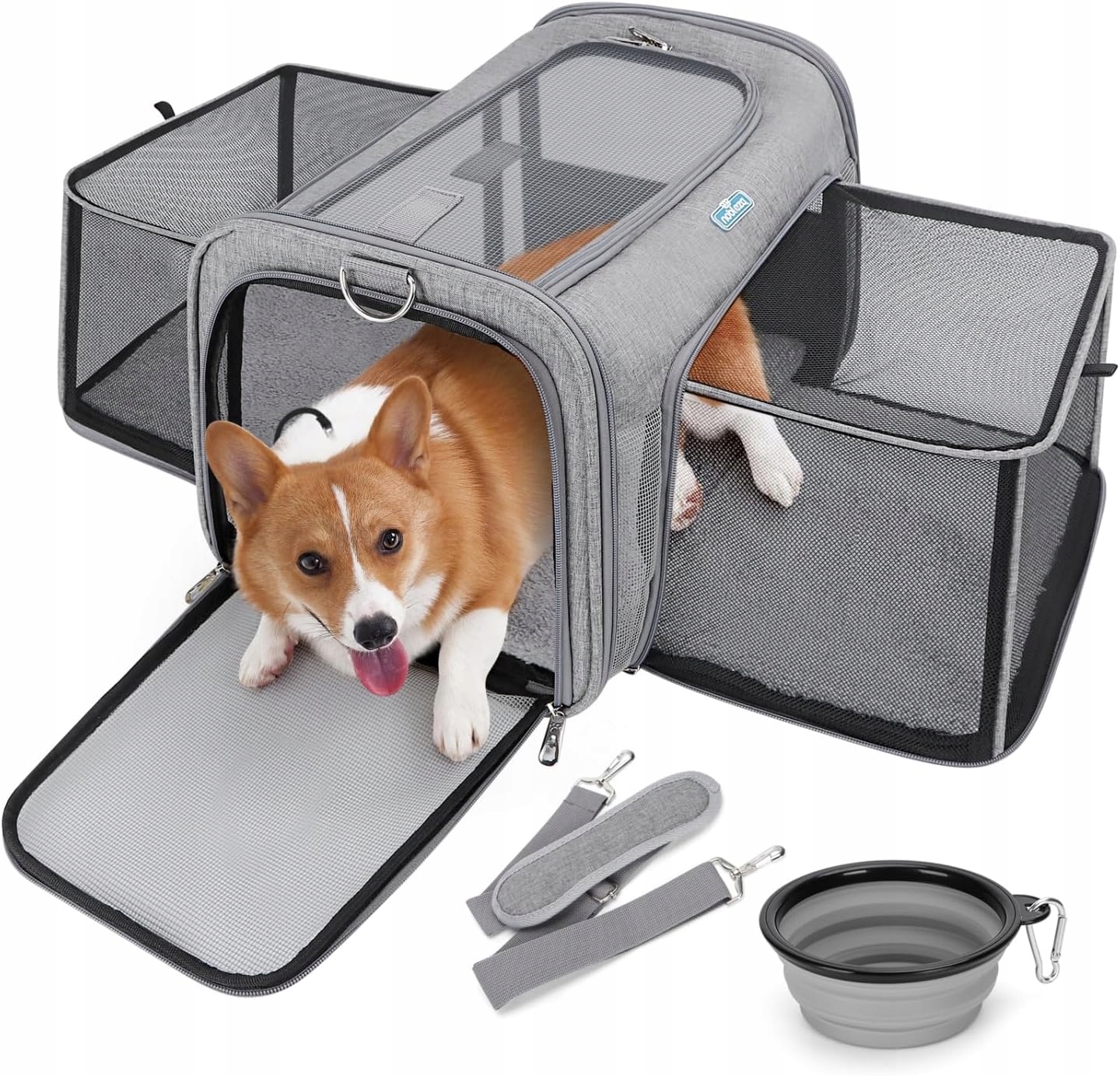 Levně Přepravní Taška Pro Psa Kočku Batoh Rozšířený A Skládací