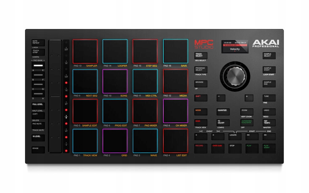 Akai Mpc Studio Controller se softwarem tvořícím pracovní stanici Mpc