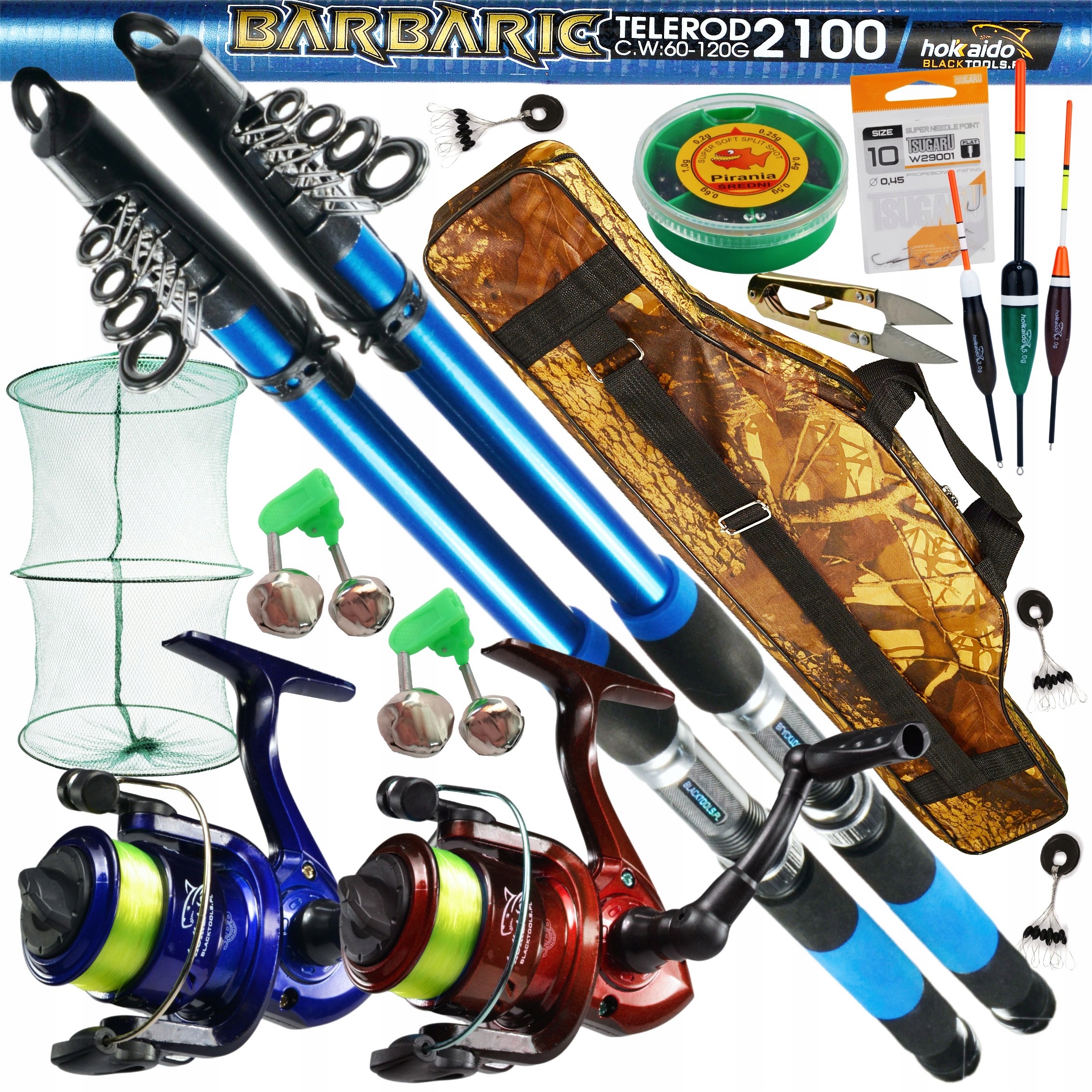 Rybářská Sada Splávek 2,1 M, Dvě Rybářské Pruty, Navijáky All One Brand Only Pro