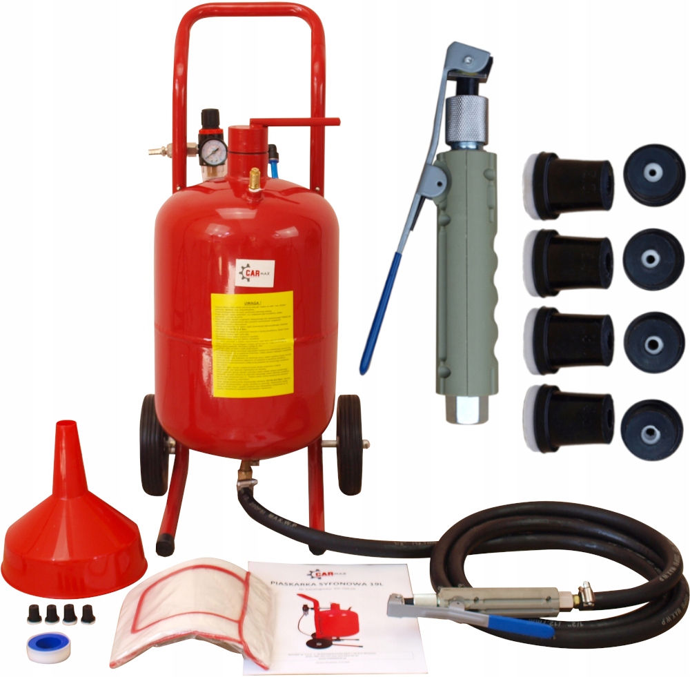 Sifonová Pískovačka 19L Mobilní Na Kolečkách Maska 16 Trysek Nejsilnější