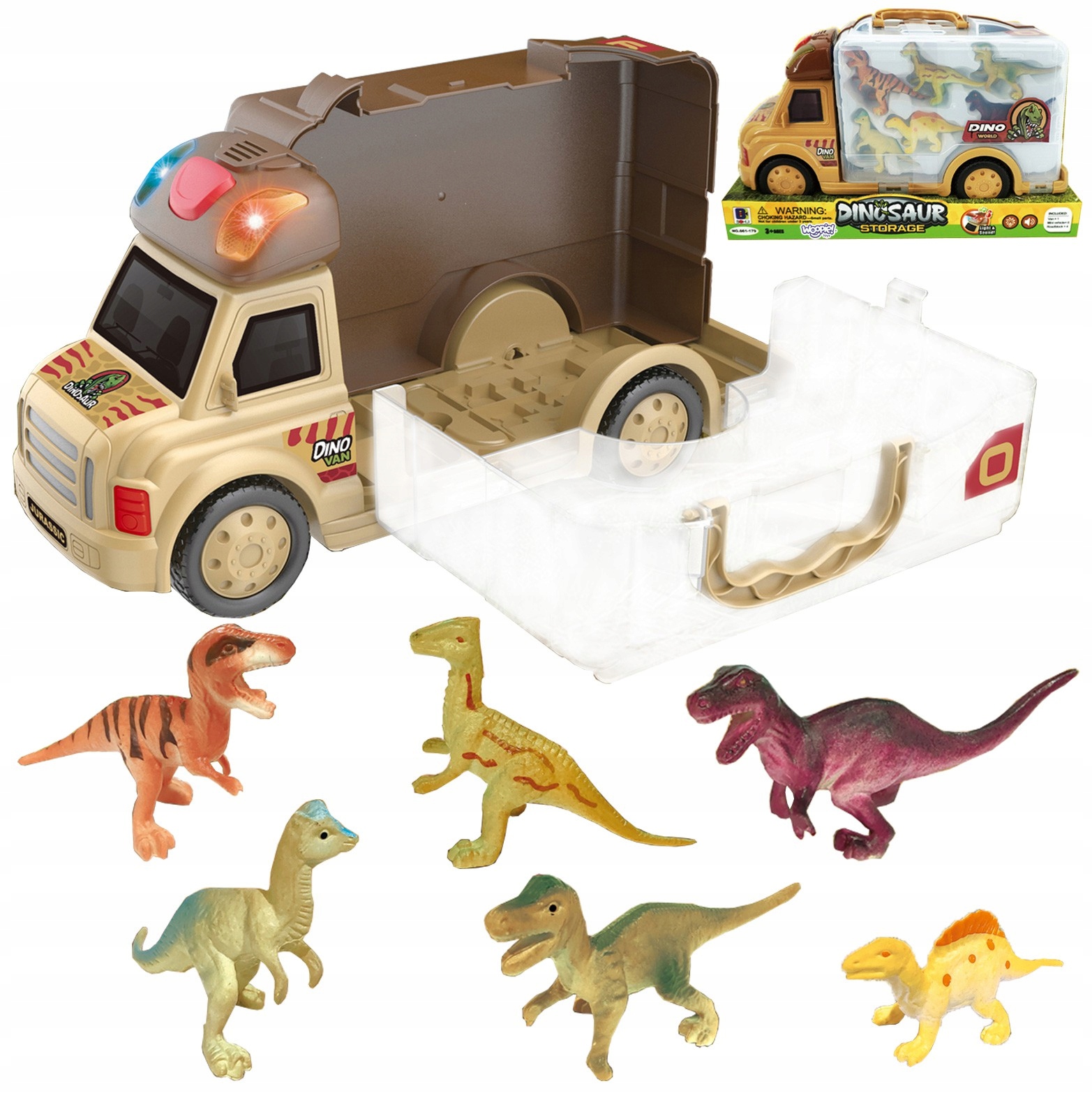 

Ciężarówka 2w1 Samochód Walizka Dinozaury Woopie