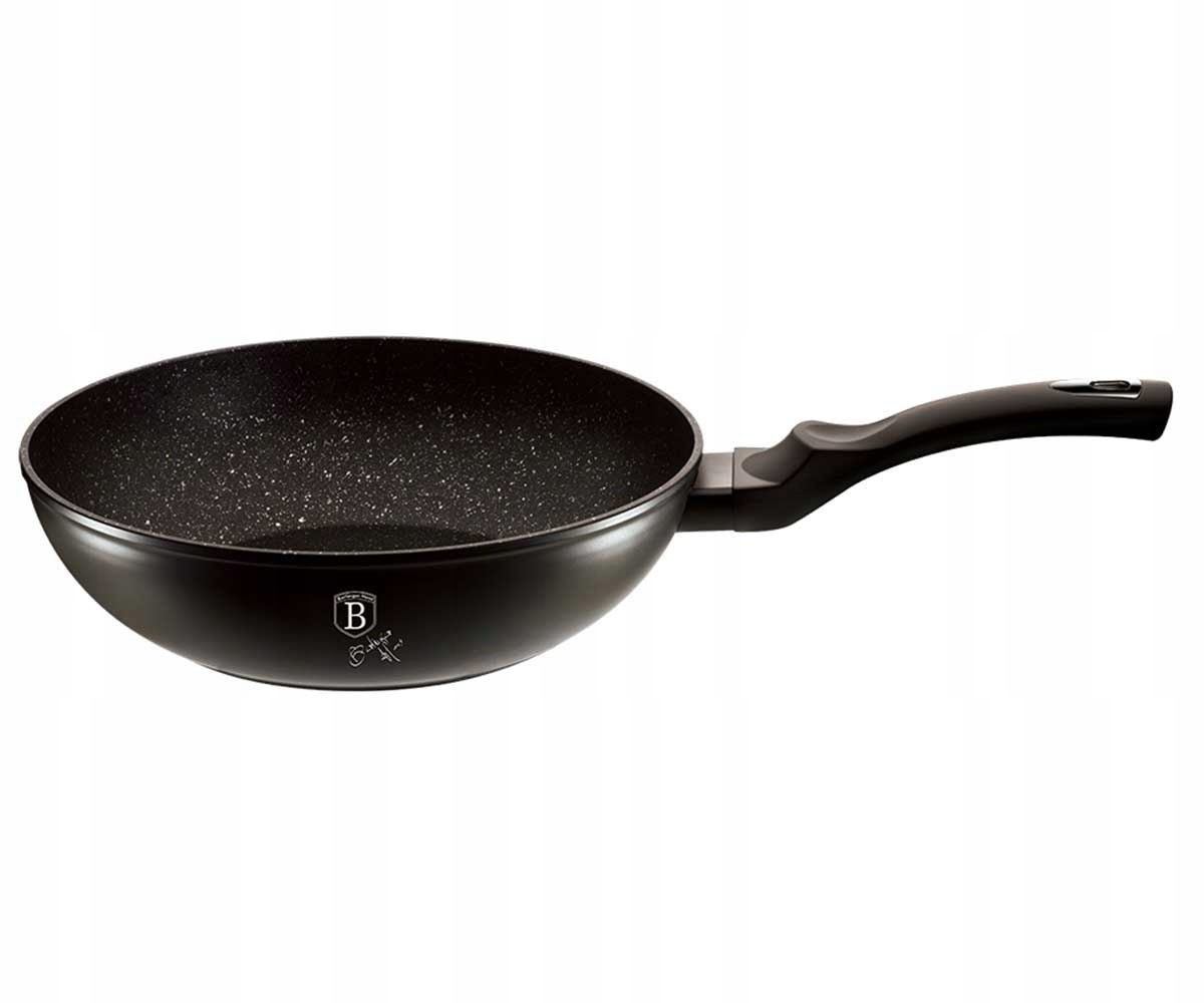 Wok Granitowy 28cm Berlingerhaus Black Silver Bh-1 Średnica 28 cm