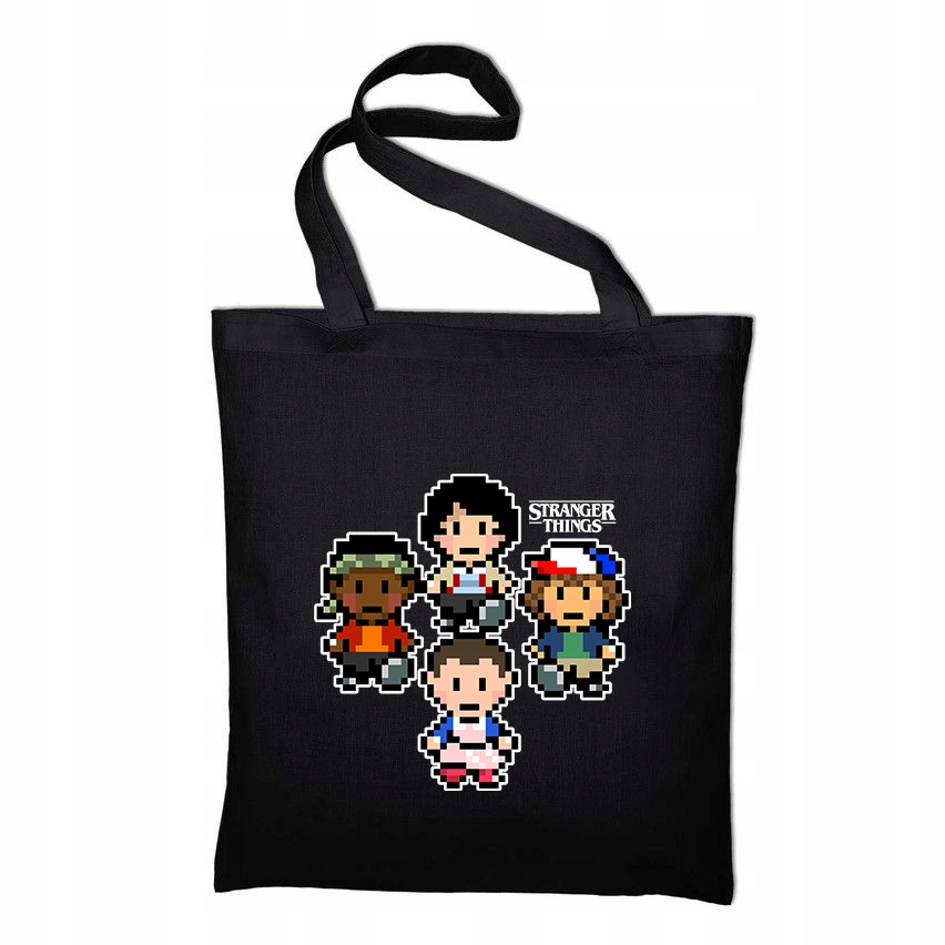 

Torba Shopper Czarna Eco Stranger Things