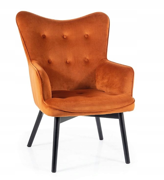 Fotel wypoczynkowy CARMEN VELVET Signal Cynamonowy