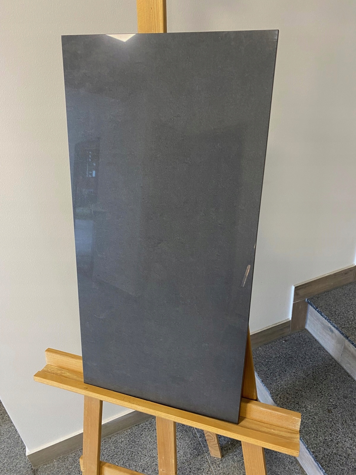 gres płytka 30x60 poler grafit Wykończenie błyszczące