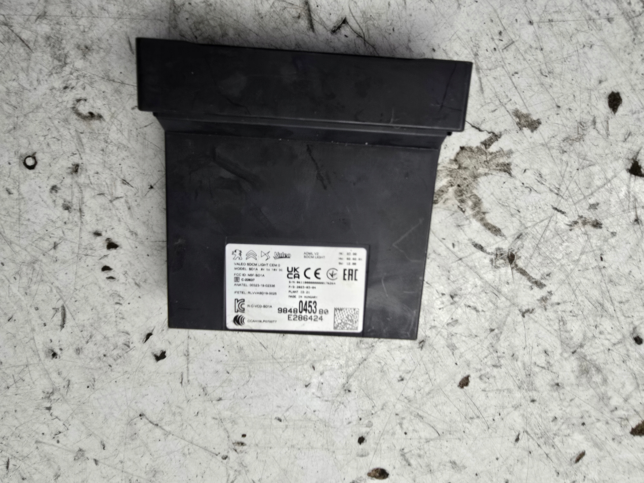 OPEL CORSA-E F ELEKTRYK MOKKA-E B modul Bedienteil Leuchten lichte 9848045380