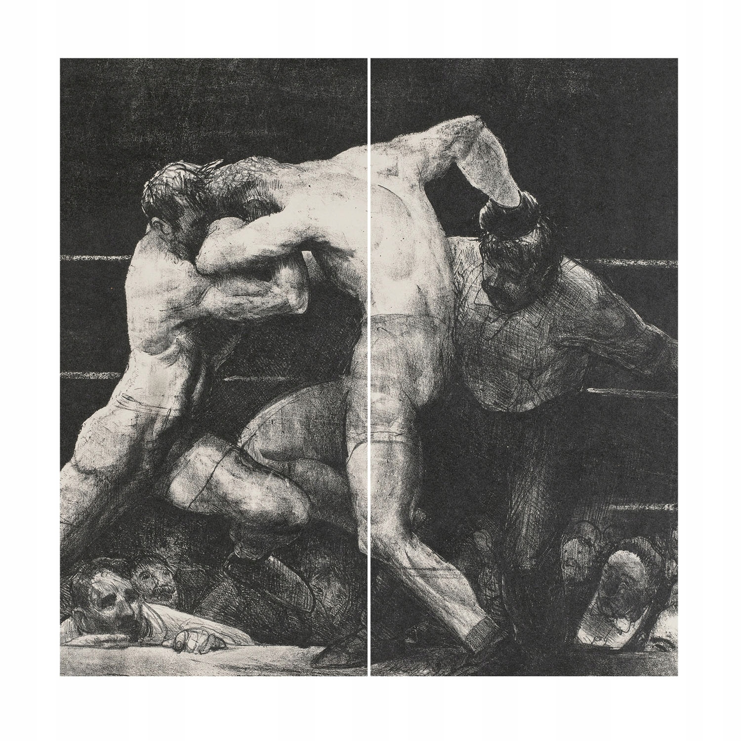 Tapeta Flizelina Dýha Nástěnná 3D Souboj boxerů 250x250 Lepidlo