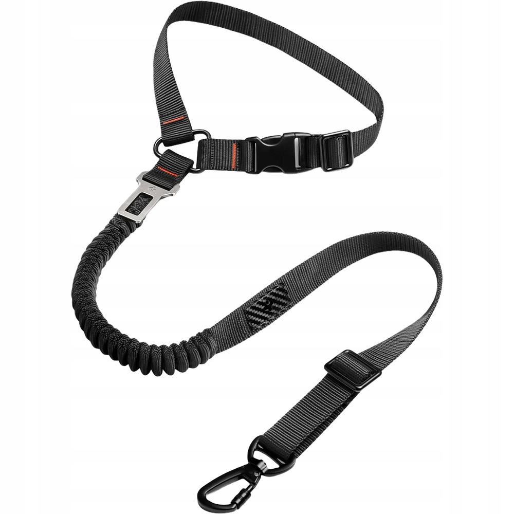 Levně Smyčka pro mazlíčka psa kočku Spigen na opěrku hlavy, 2v1 nylon karabinka