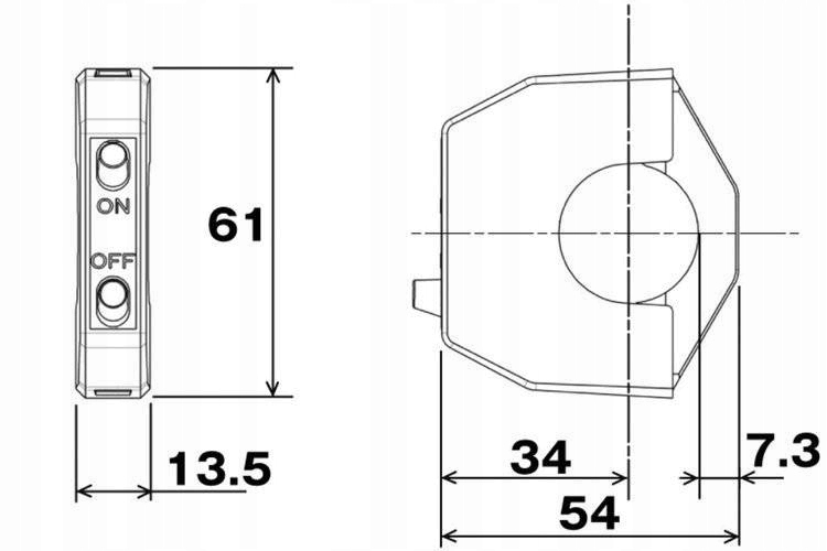 Daytona Plaski przelacznik ON OFF do reflektora H4 Part number 88162