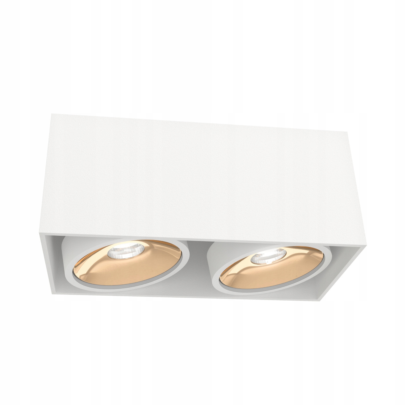 Stropné Svietidlo dvojitá stropná lampa Cardi biela zlatá do šatníka kuchynskej haly