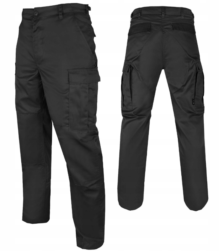 Vojenské kalhoty zesílené kapsáče taktické Mil-Tec Bdu Black XXL