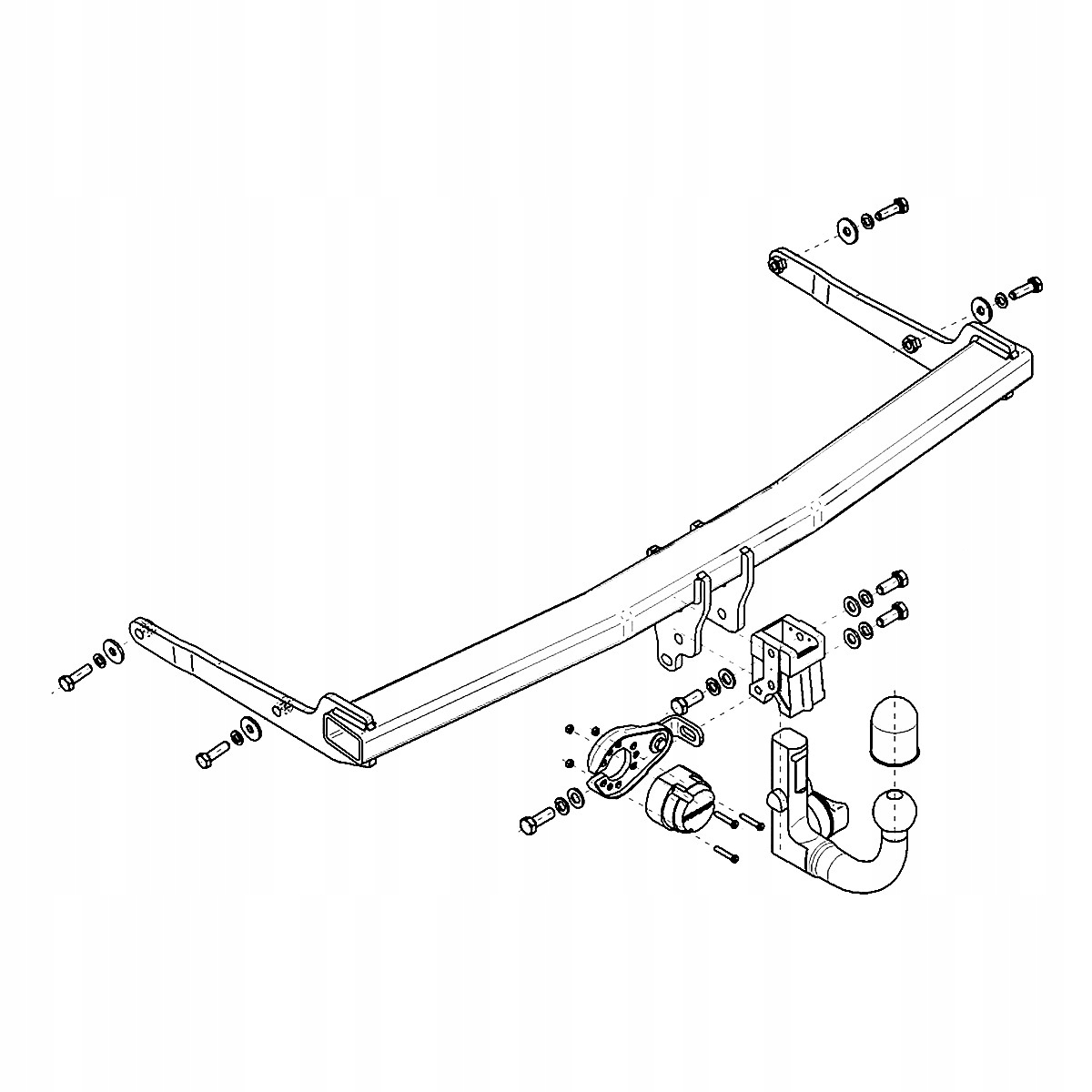 Hak holowniczy Wypinany Volkswagen T-Roc SUV od 17 MODUŁ 13 PIN GRATIS Nowy Producent Steinhof