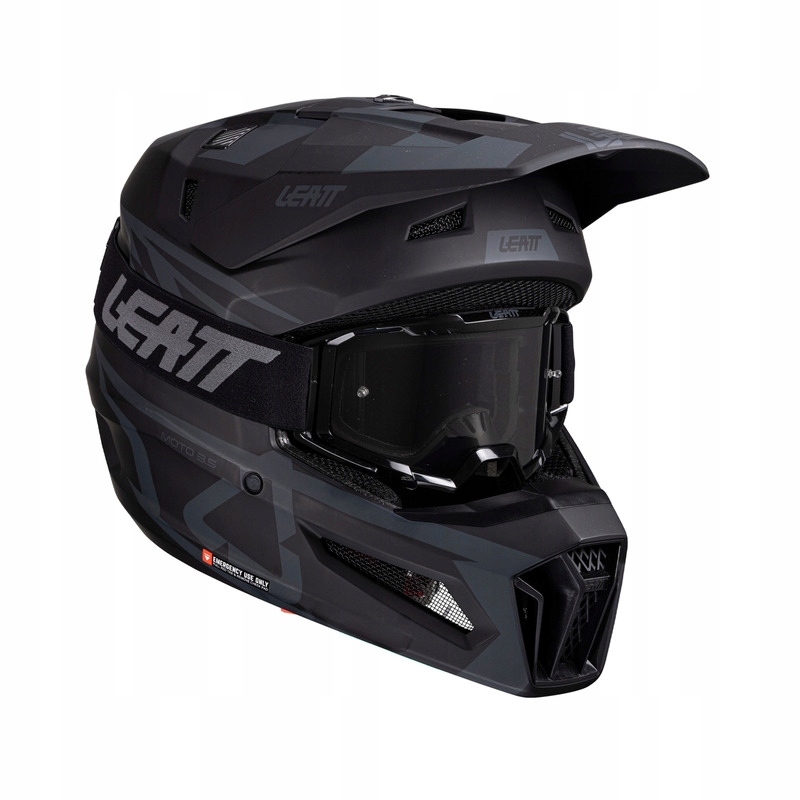 Motocyklová Prilba S Okuliarmi Leatt Kit Moto 3.5 Stealth (XXL)