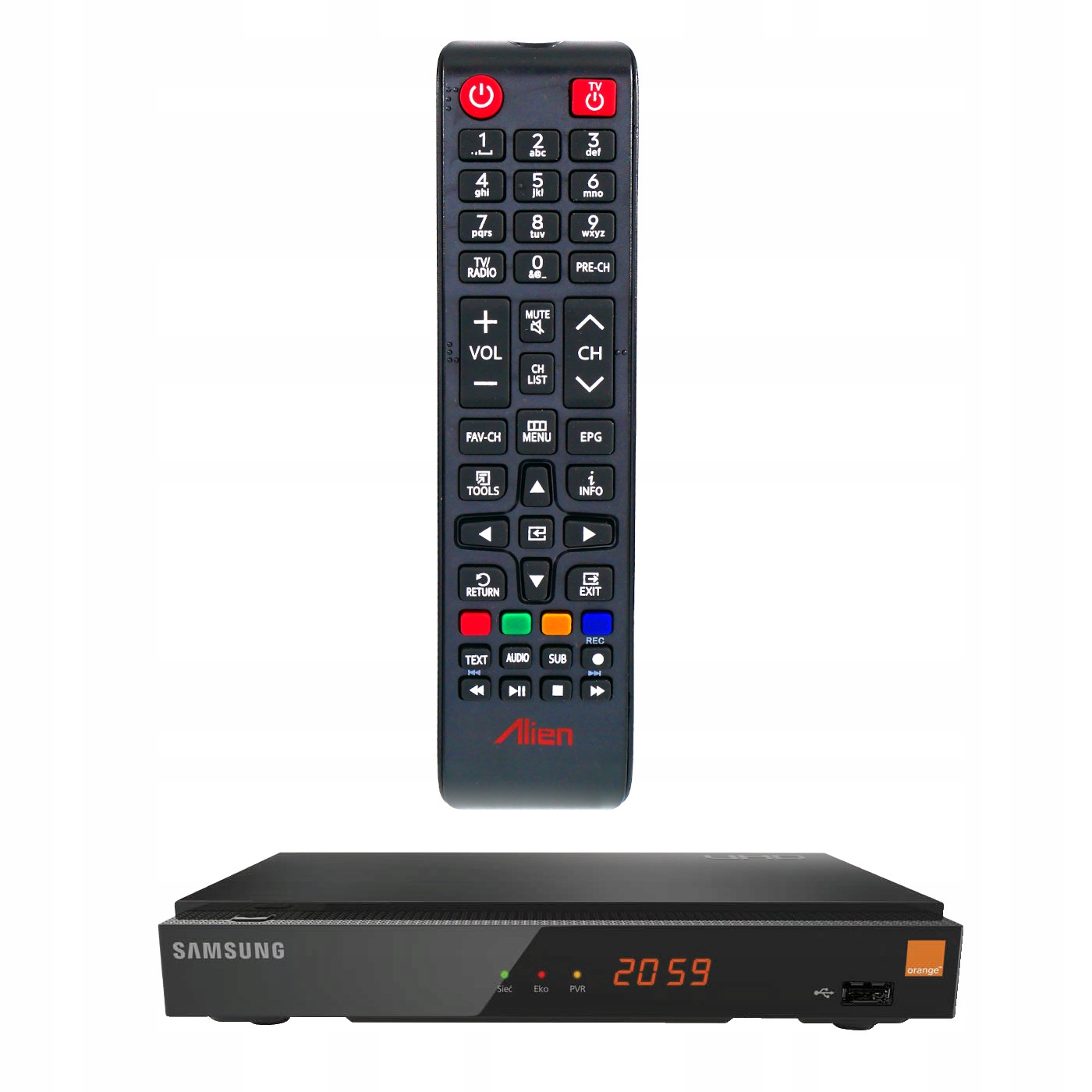 Pilot dekodera DVB-T | ORANGE GX-OR530SK Kolor czarny