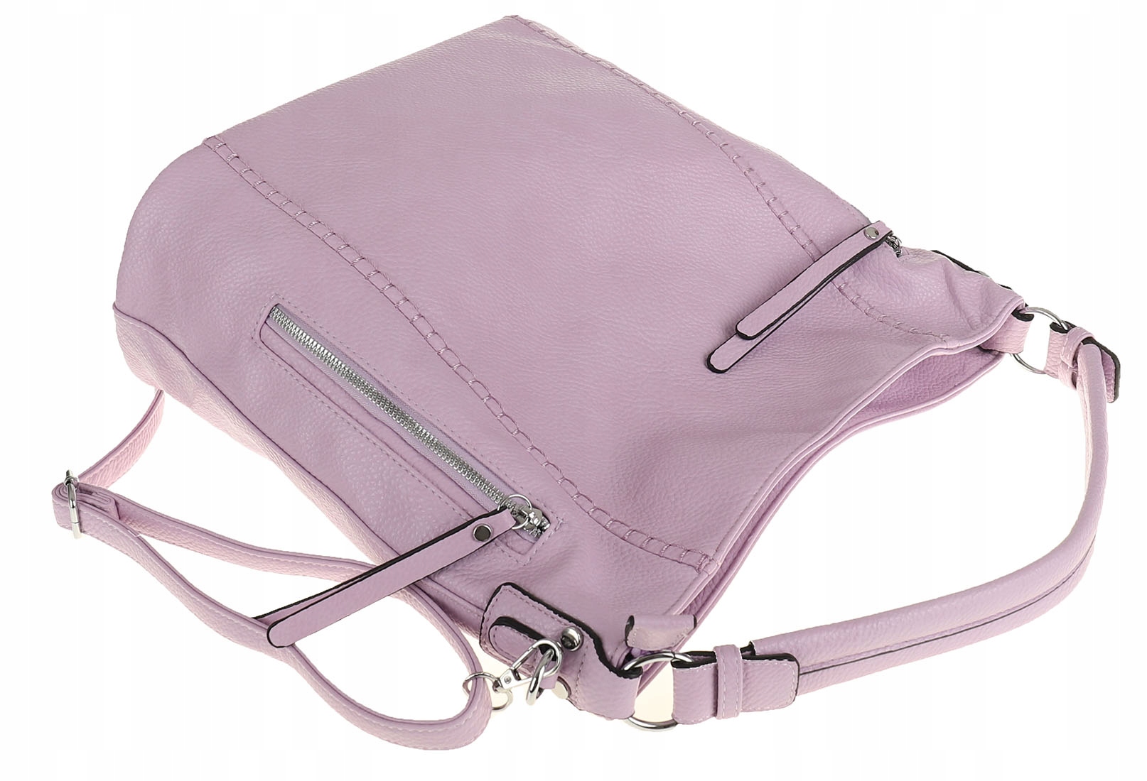 The Grace bags Torebka damska skóra ekologiczna LH2422 Purple Kolor fioletowy