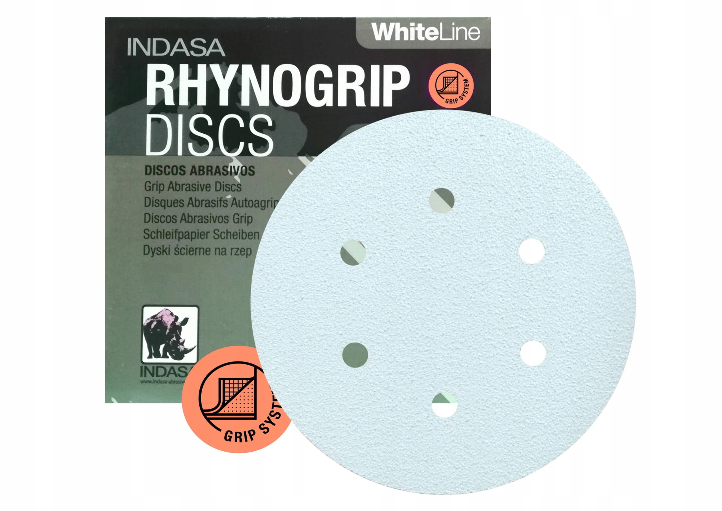 

Indasa Krążek Ścierny Rhinogrip White 6H P150