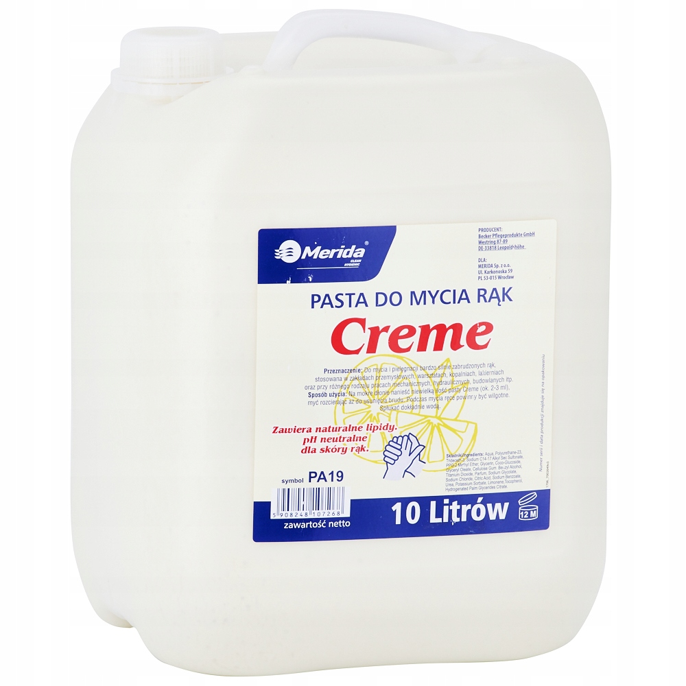 Čistiaca Pasta Na Ruky 10 L Jemná a výkonná Merida Creme