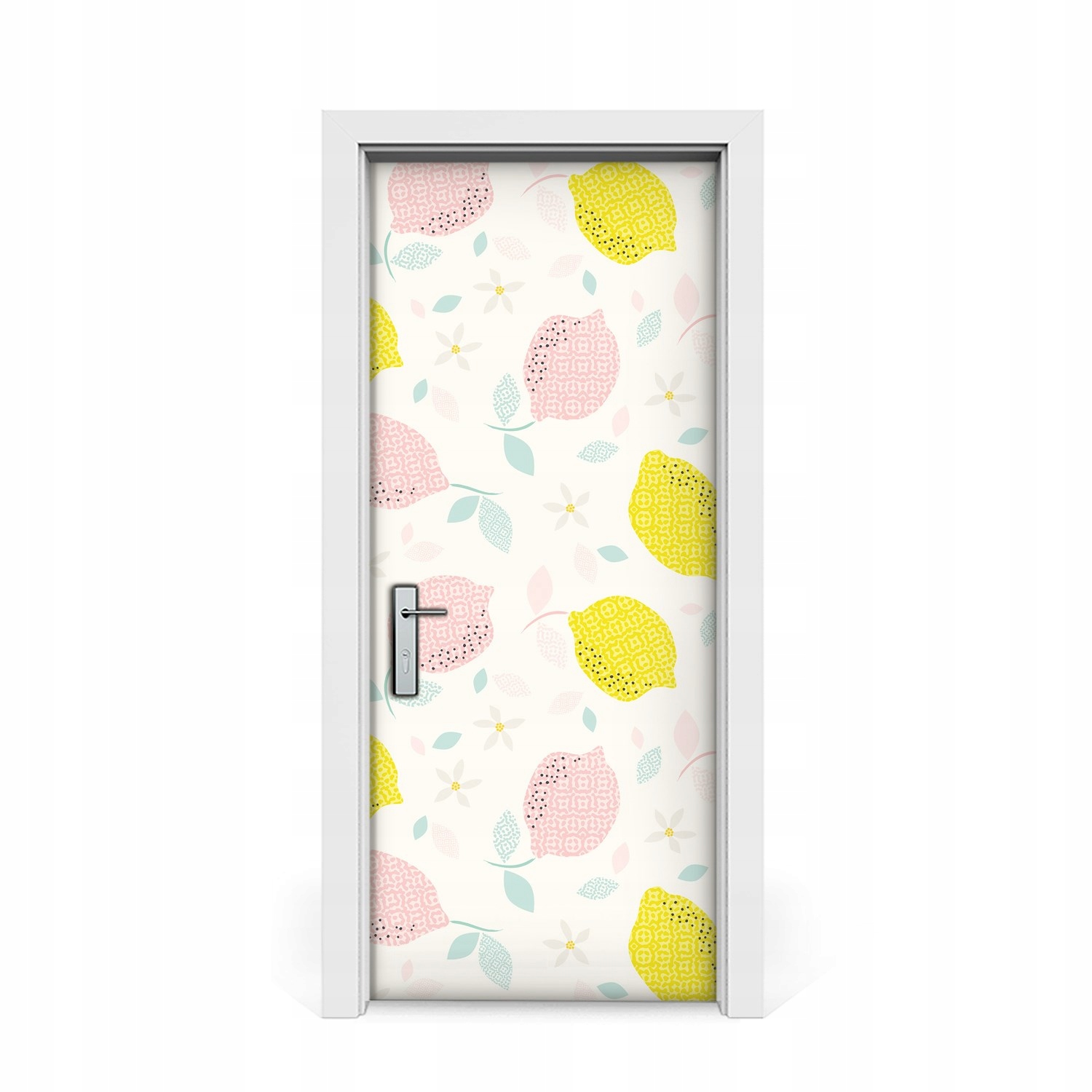 

Naklejka na drzwi Cytryna z kwiatami 85x205