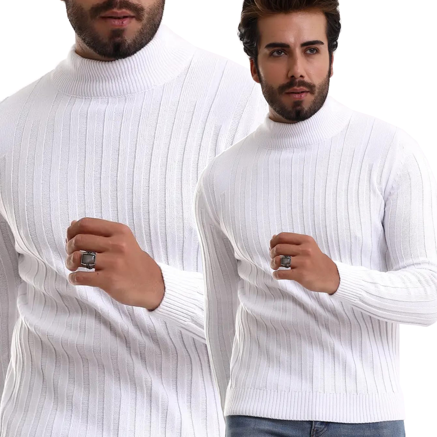 Pánský pologolfový svetr Slim fit Athletic Elastický, elastický, elastický