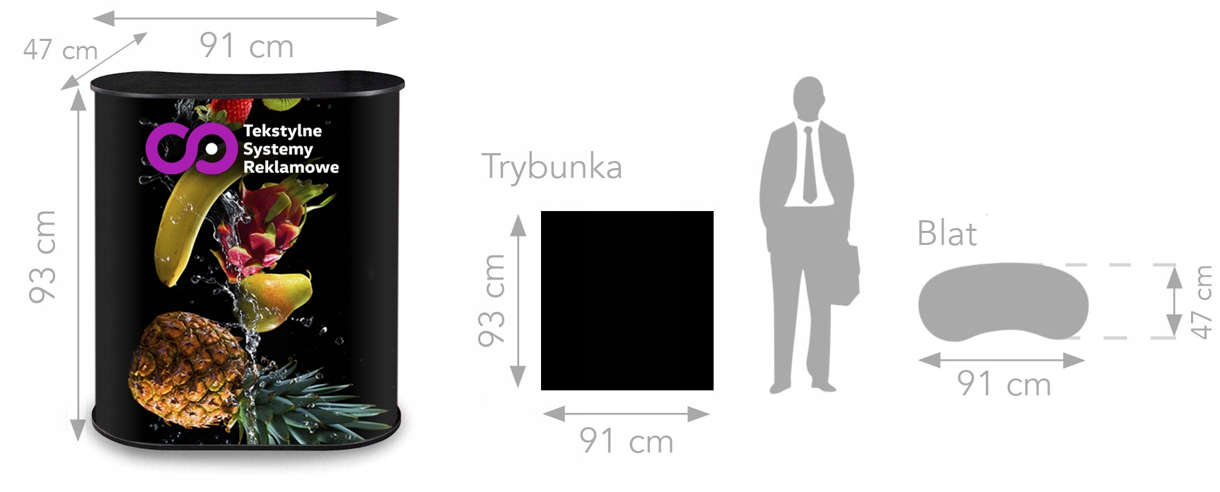 STÓŁ TRYBUNKA REKLAMOWA z półką -->realizacja 4 DNI<--
Marka inny