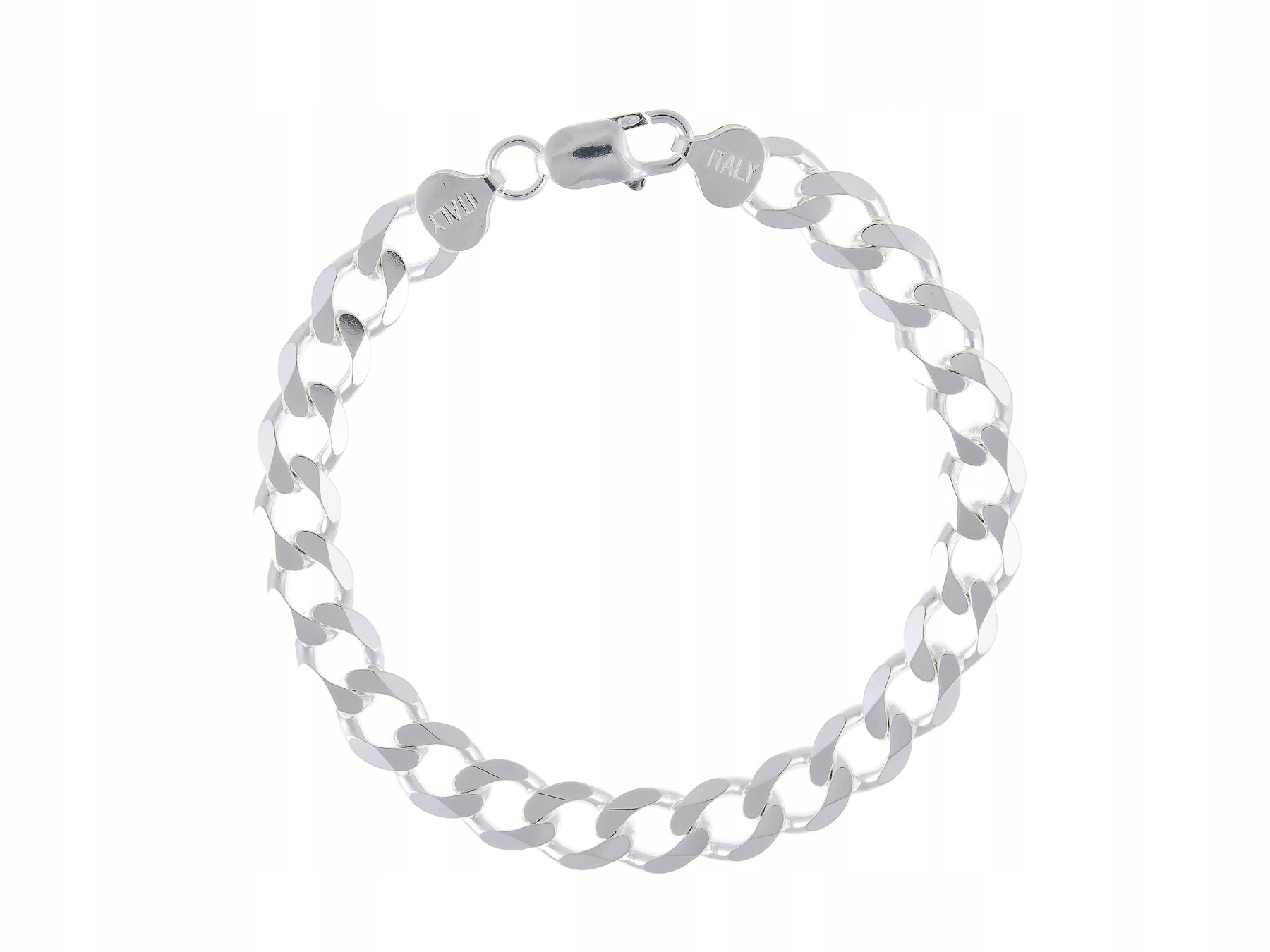 Stříbrný Pancéřový Náramek 23 CM 21 G 8,7 MM Italská Barva