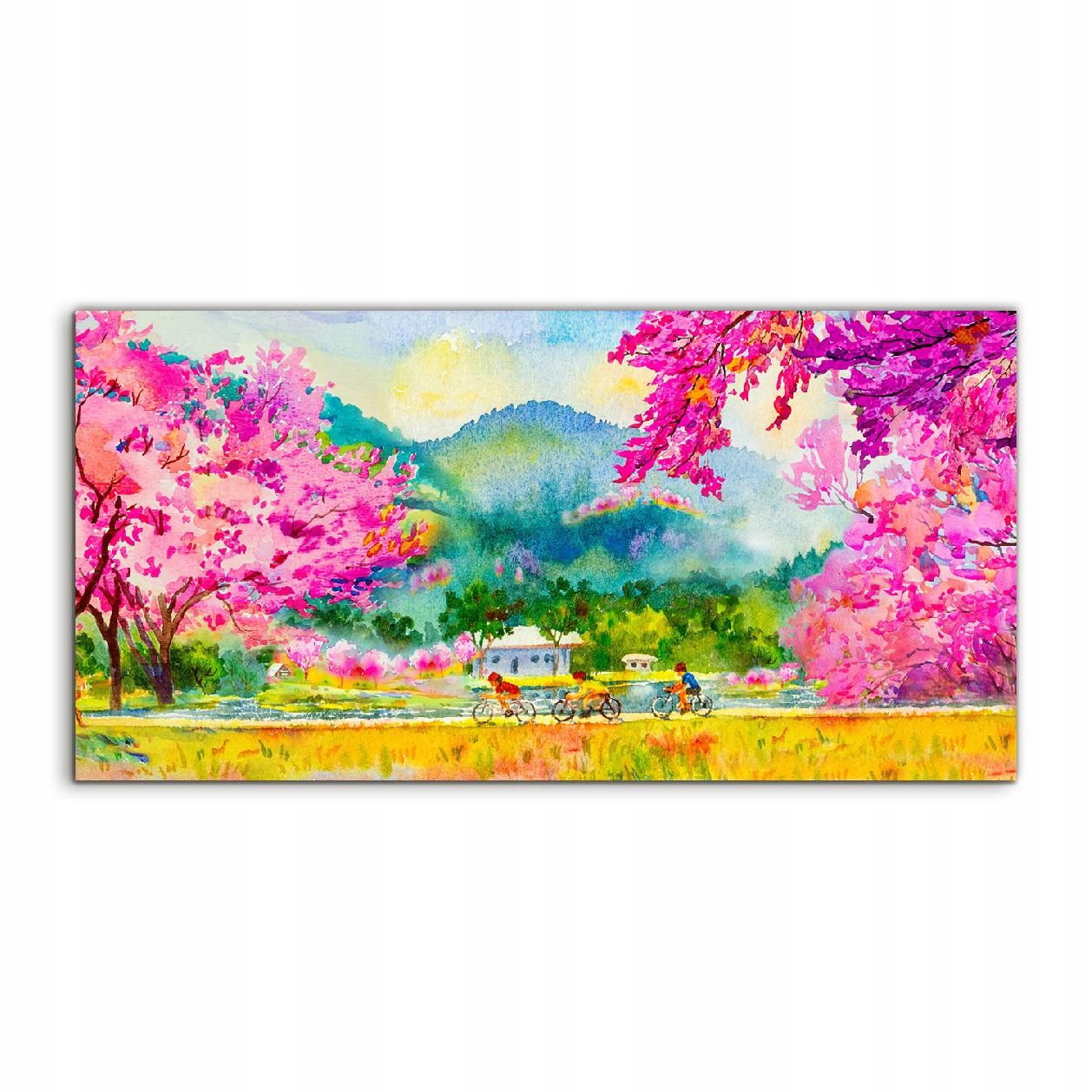 Akrylový obraz 120x60 závesný Himaláje Čerešňa Kvety