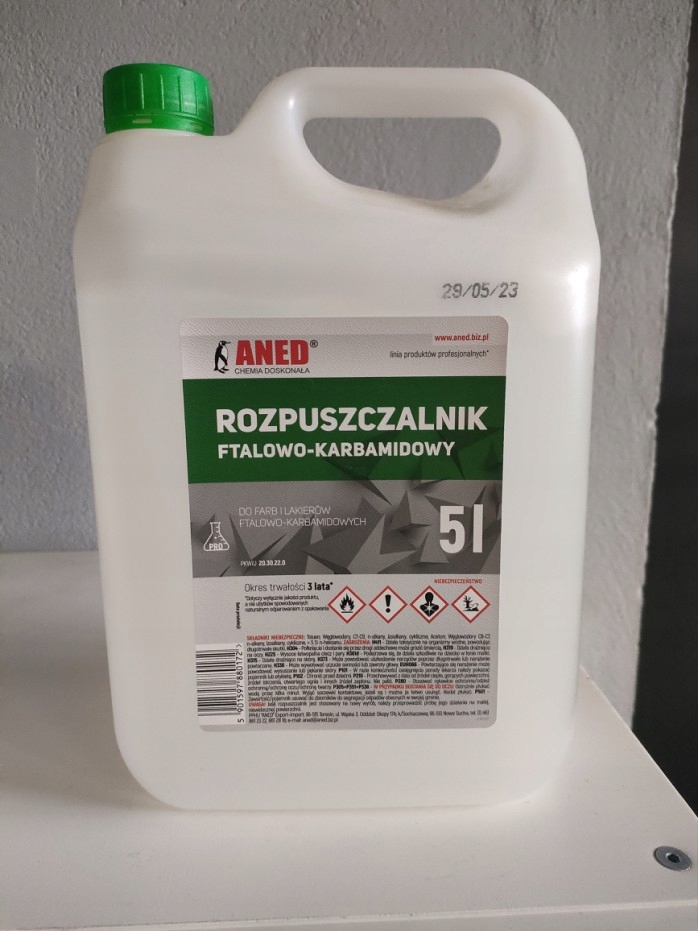 ANED ROZPUSZCZALNIK FTALOWO-KARBAMIDOWY ROZCIEŃCZALNIK 5L