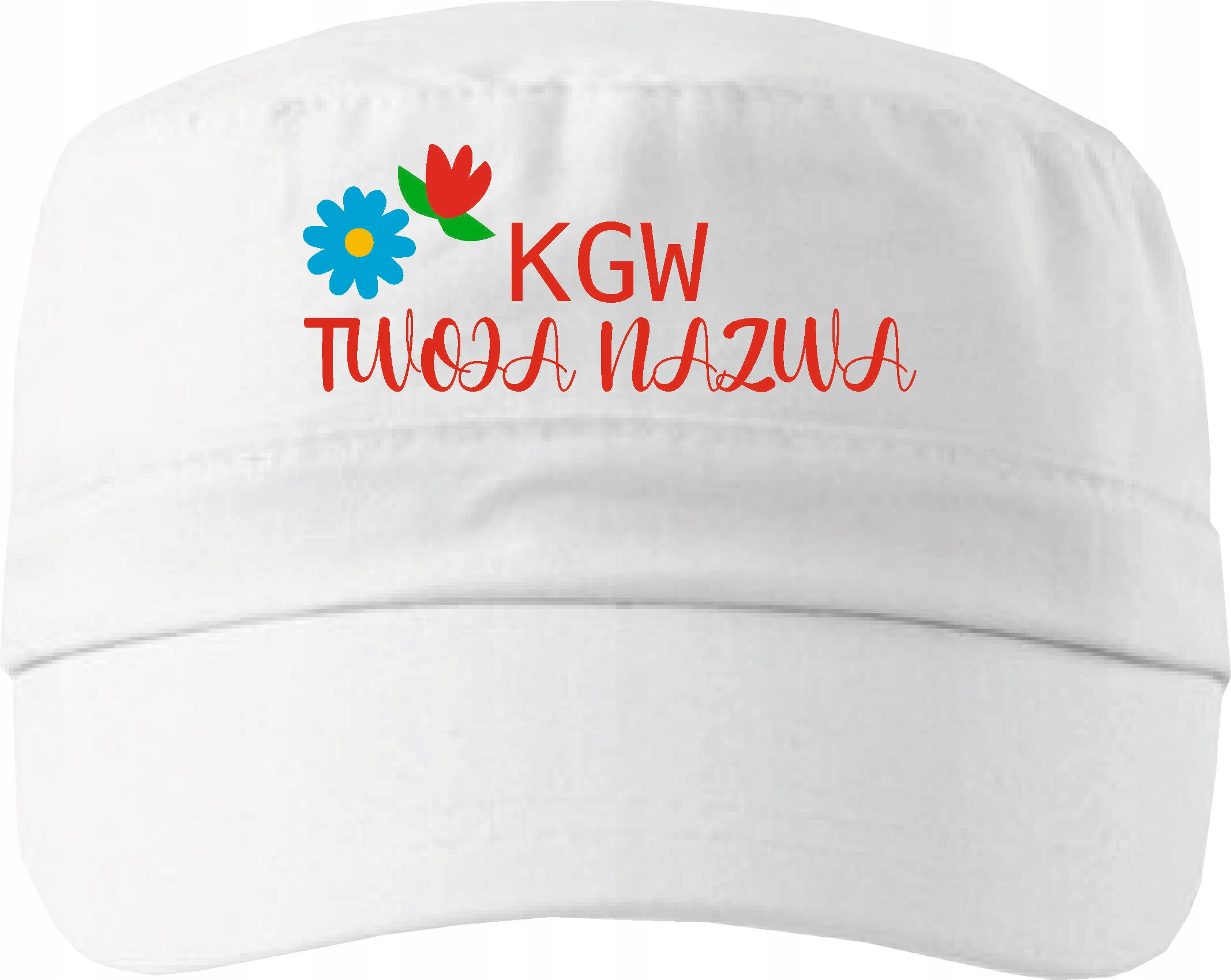 CZAPKA LETNIA LATINO Z DASZKIEM HAFT KGW koło gospodyń wiejskich twój napis