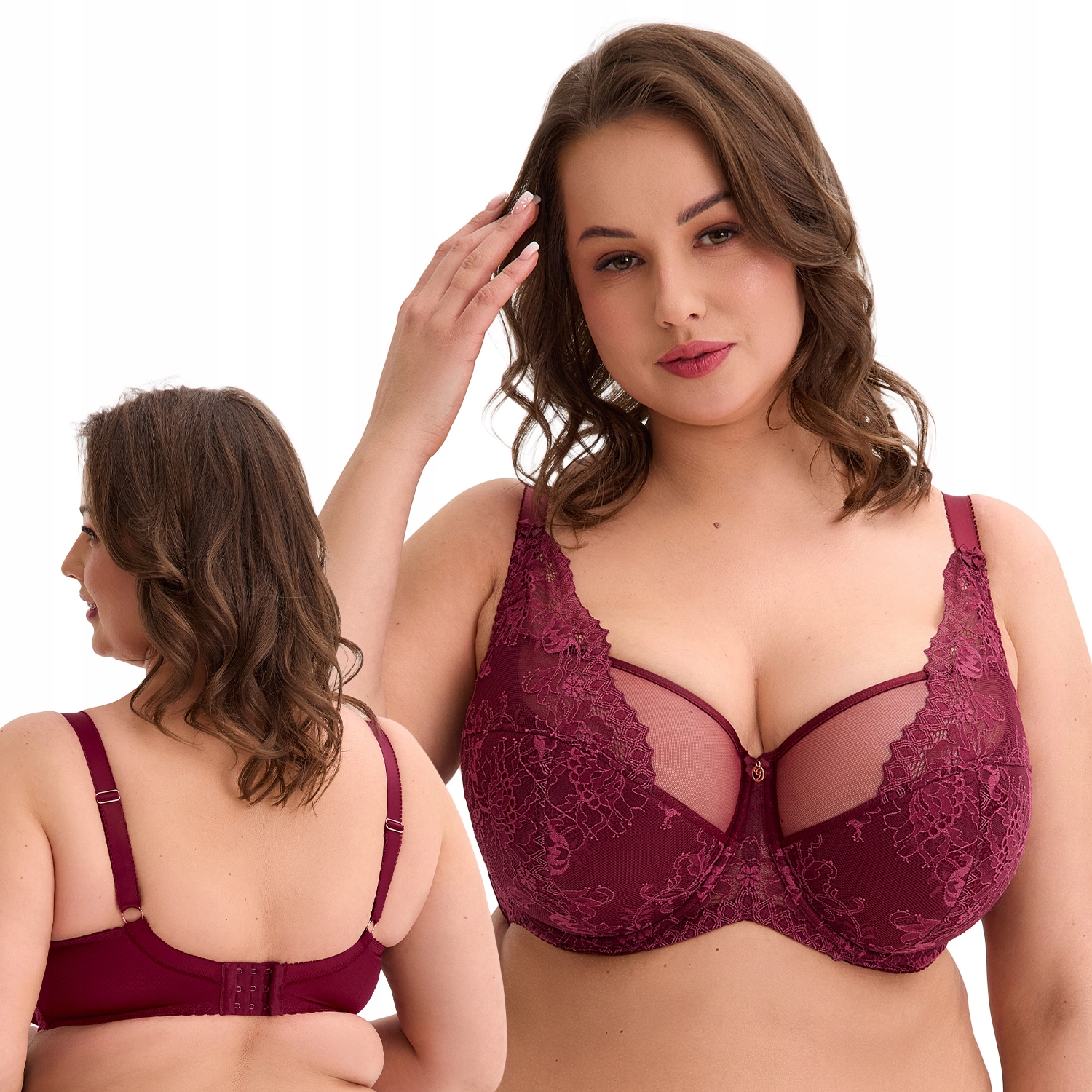 Gaia 1313M Jovana Maxi bordová 95G Polovyztužená podprsenka