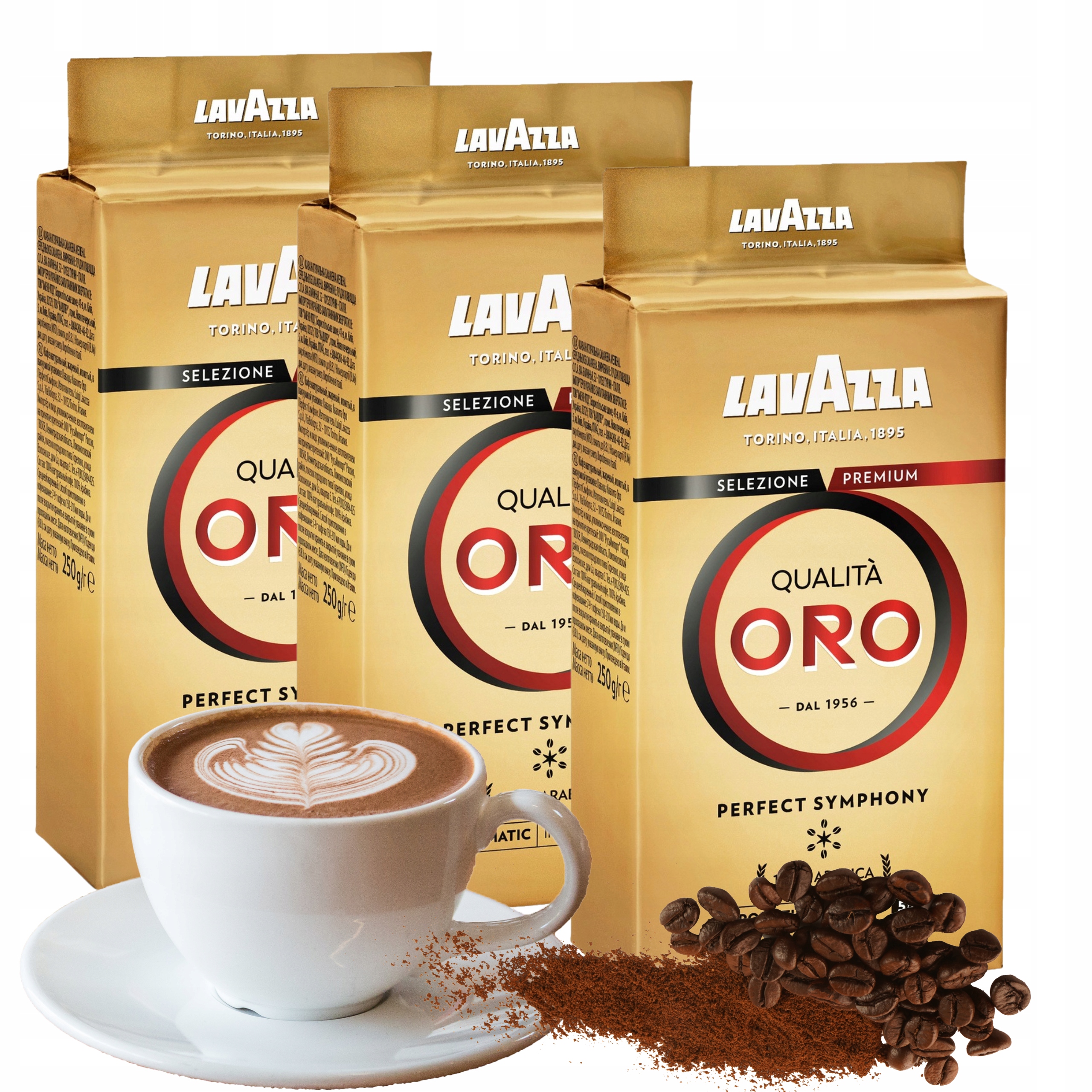 Kawa Mielona LavAzza Qualita Oro Wyjątkowa Harmonia Smaku Z Włoch 250g