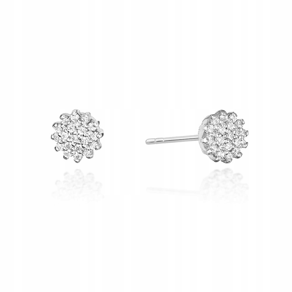 Květinové Náušnice s diamanty ryzost 585 (14k), Dárek