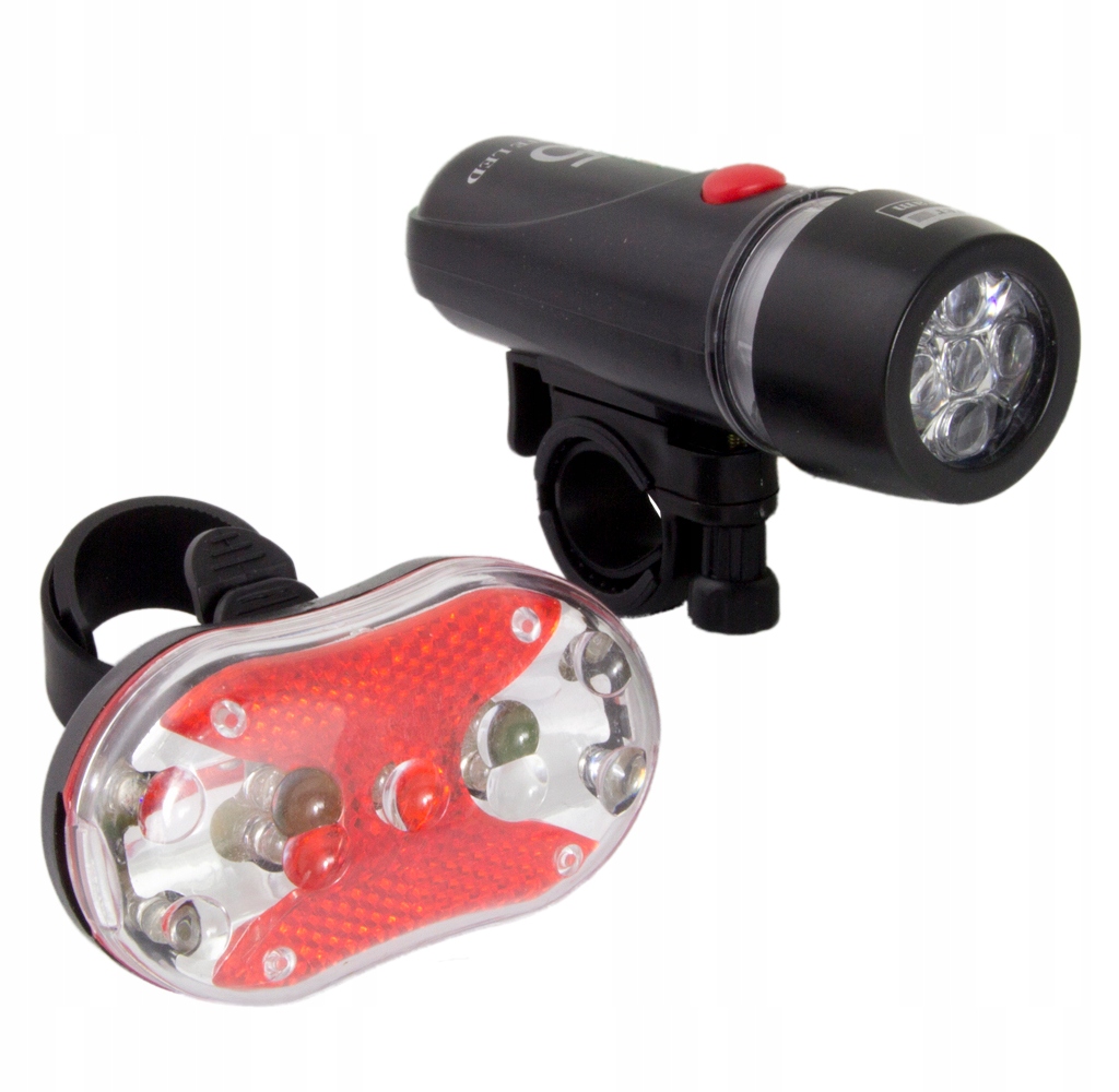 LAMPKA ROWEROWA LED ZESTAW 2szt NA PRZÓD I TYŁ Model Alphecca