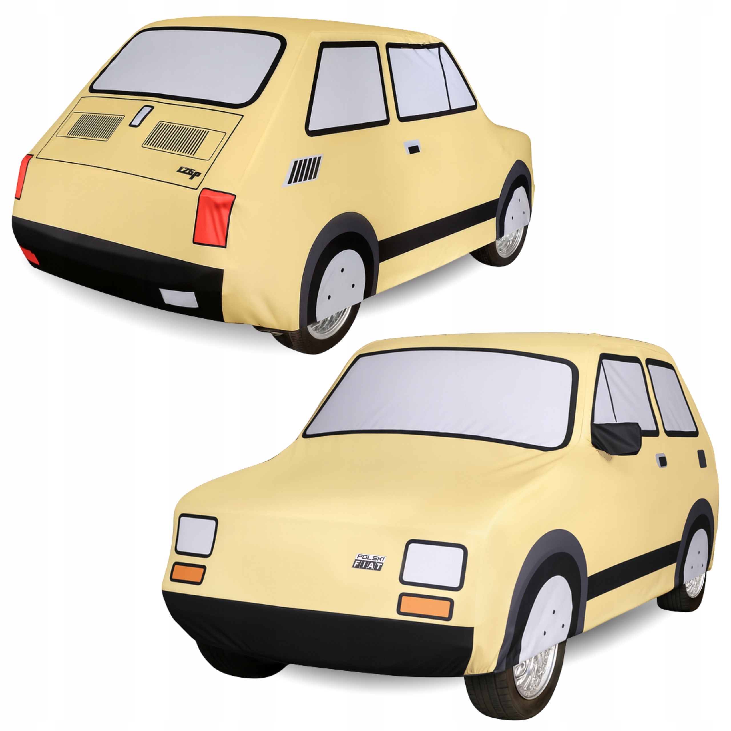 Obal na auto polský Fiat 126p Royal Garážový s potiskem